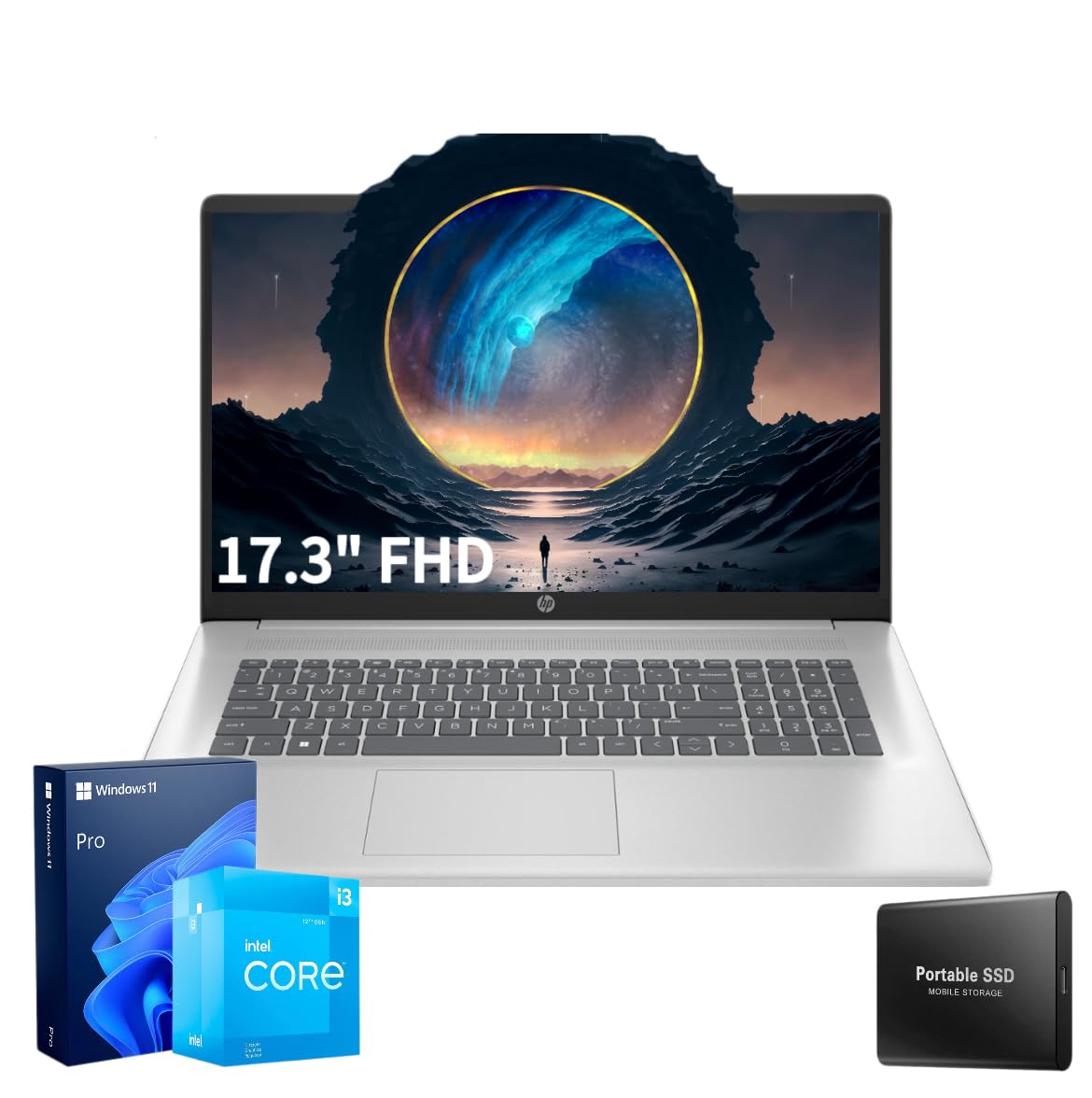 Hp 2024 Newest Laptop | 17.3'' Fhd (1920X1080) Display | Core I3 1215U 6 Core Processor | 32Gb Ram, 1.5Tb Ssd(1Tb Pcie & P500 50