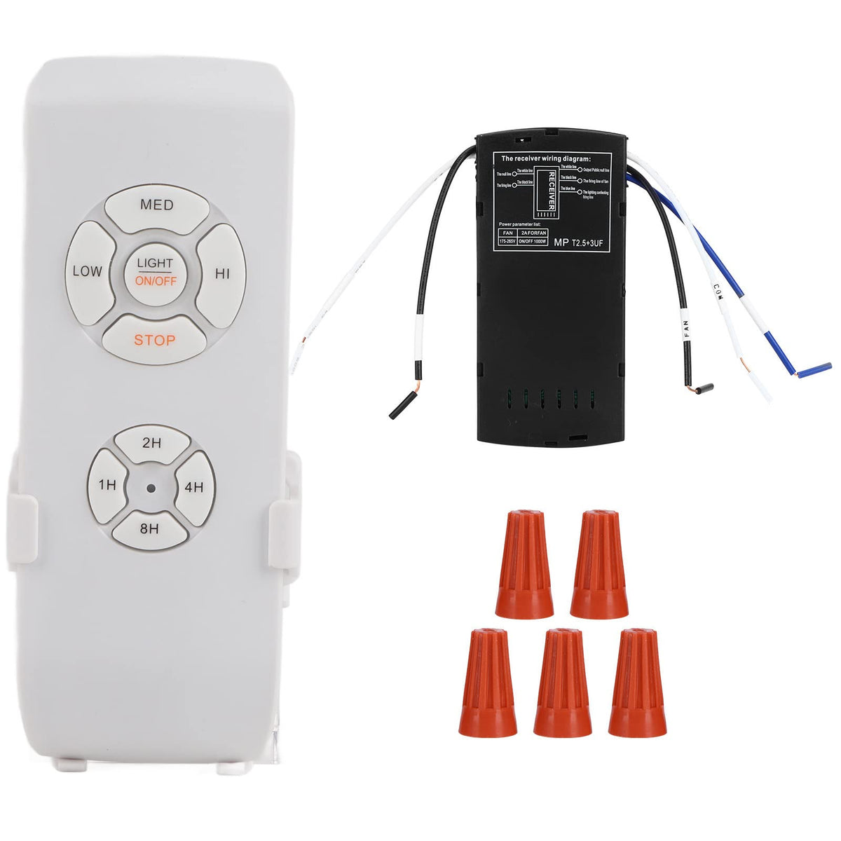 Aunmas Ceiling Fan Remote Control Kit With Remote Control And Receiver Timing Switch Ceiling Fan Light Timing Speed Remote For C