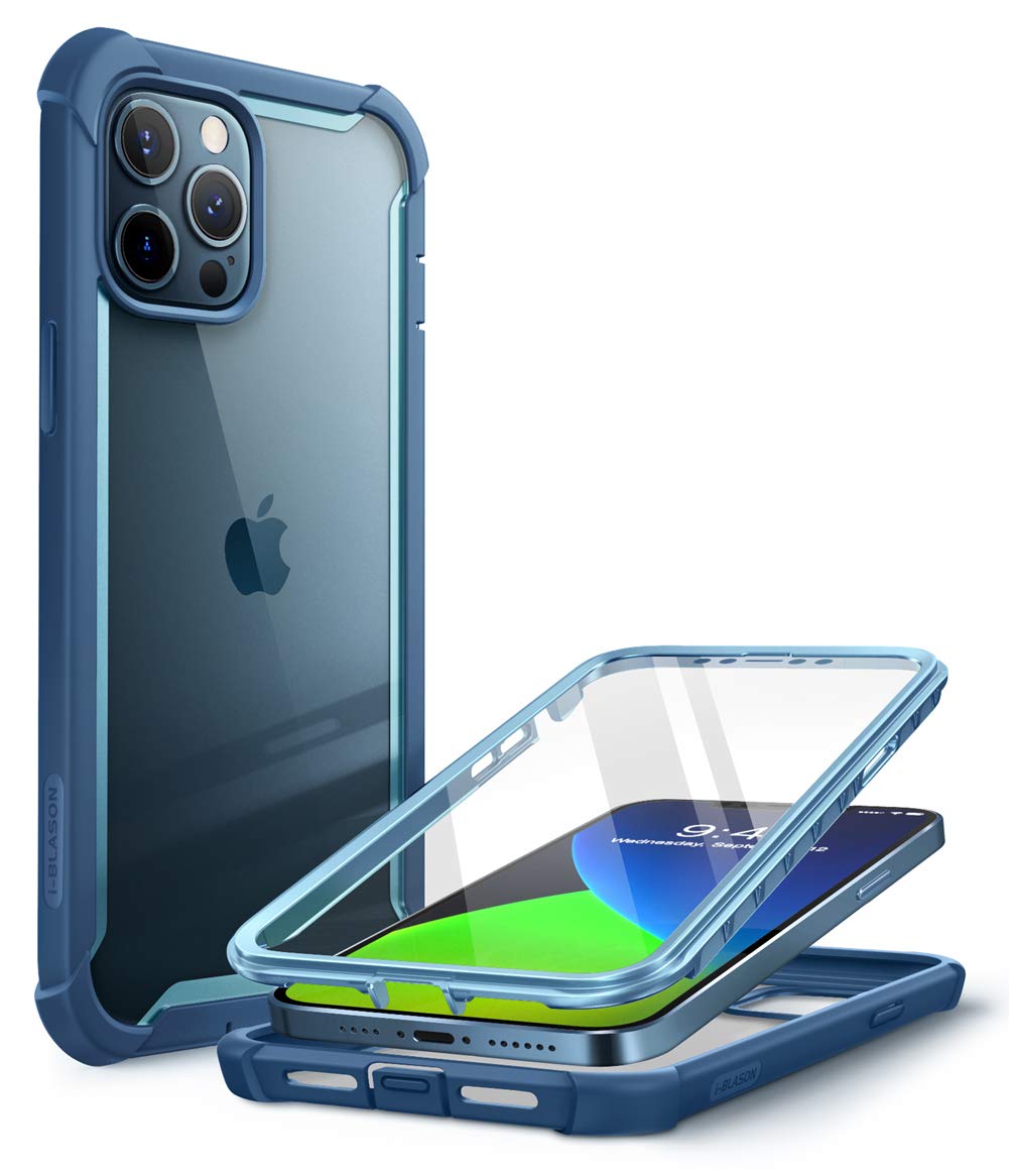 I Blason Ares Case For Iphone 12 Pro Max 6.7 Inch (2020 Release), Dual Layer Rugged Clear Bumper Case With Built In Screen Prote
