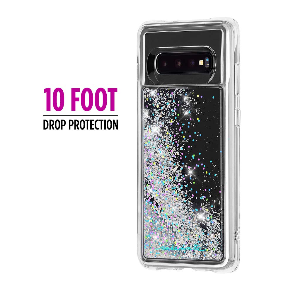 Case Mate   Waterfall   Samsung Galaxy S10 Liquid Glitter Case   Iridescent