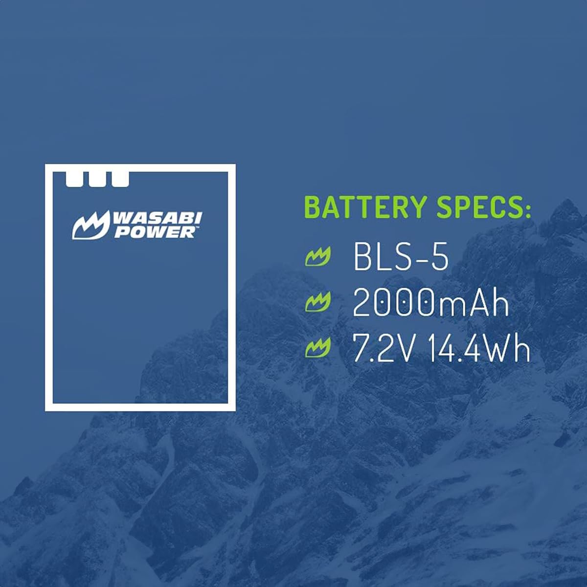 Wasabi Power Battery For Olympus Bls-5, Bls-50, Ps-Bls5 & E-420, E-450, E-600, E-620, Pen E-P1, E-P2, E-P3, E-Pl1, E-Pl3, E-Pm1,