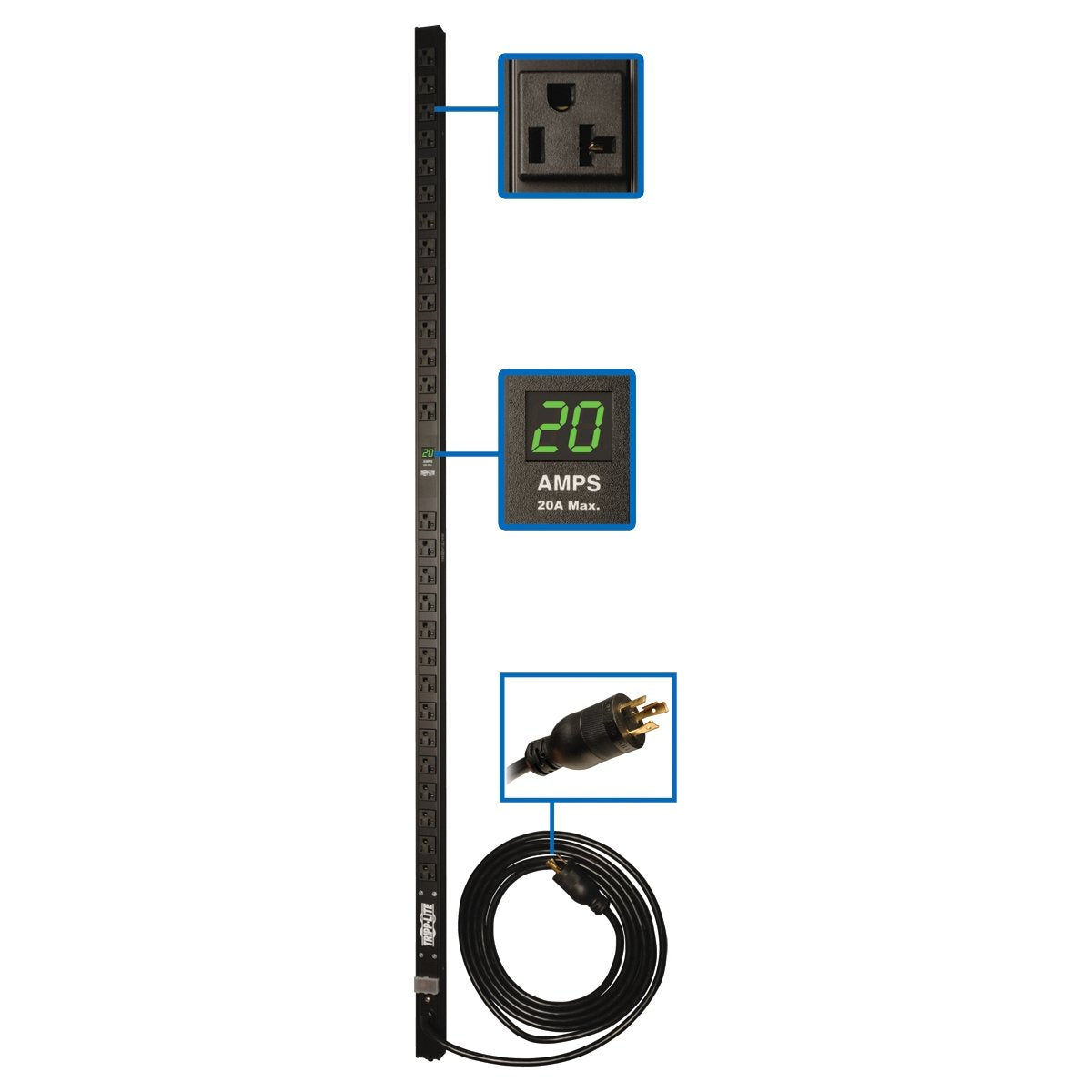 Pdumv20 - Power Distribution Unit - Vertical (0U) - 120V - 1.92Kw - (28) 5-15/20