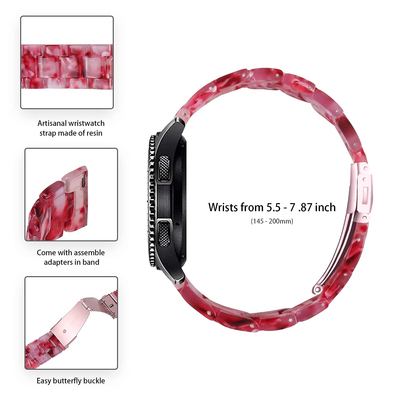 Ecsem Wristbands Compatible With Amazfit Gts 3/Gtr 42Mm/Gts/Gts 2/Gts 2E/Gts 2 Mini Smart Watch Bands Quick Release Strap Adjust