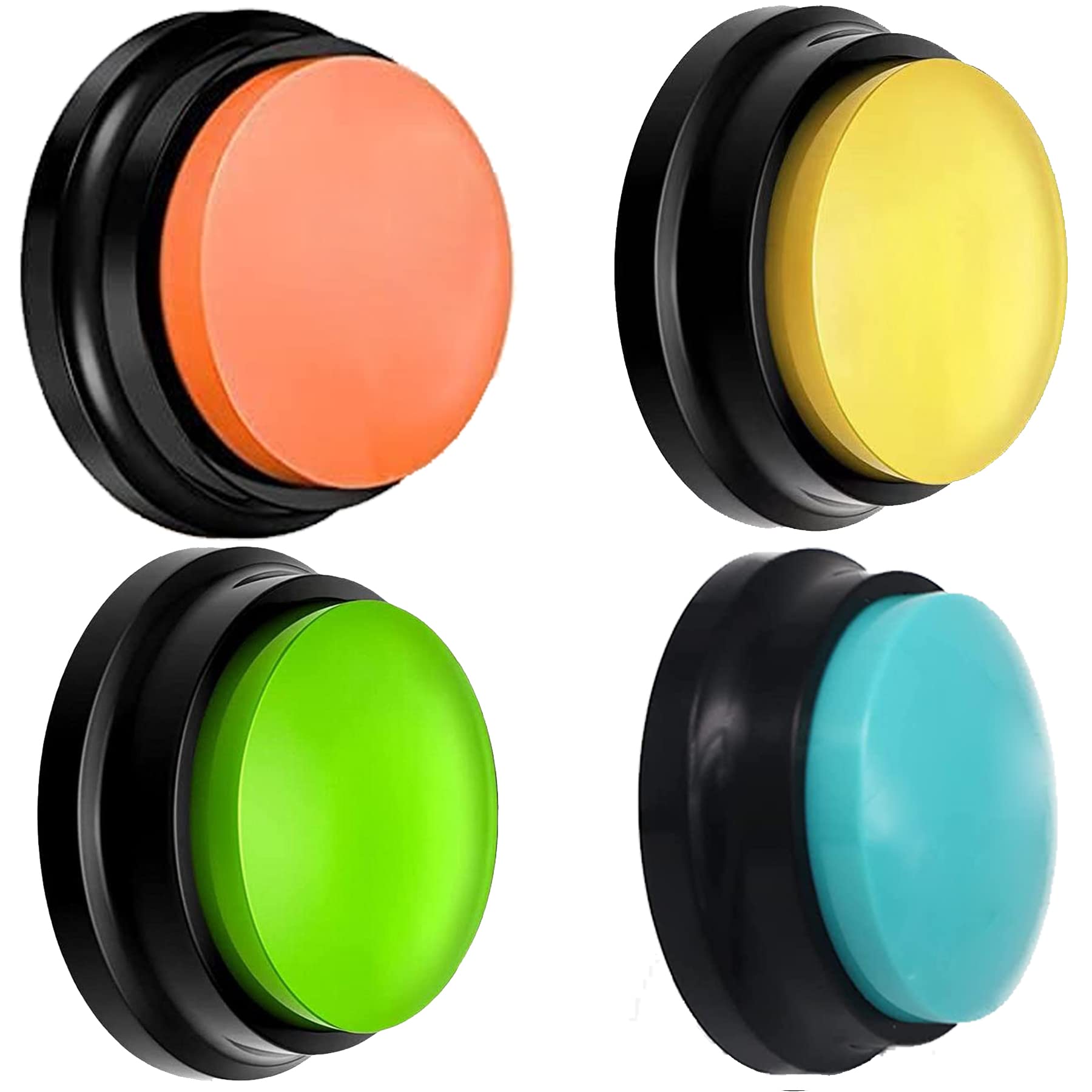 Dog Buttons For Communication, 4 Color Voice Recording Buttons, Dog Communication Buttons Training Talking Buttons For Pets, 30 