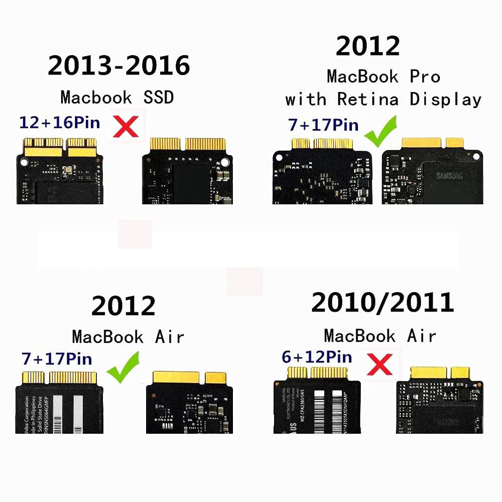 Sinech 26Pin To Sata Adapter Card,Compatible With Ssd From 2012 Year Macbook Air/Pro Retina