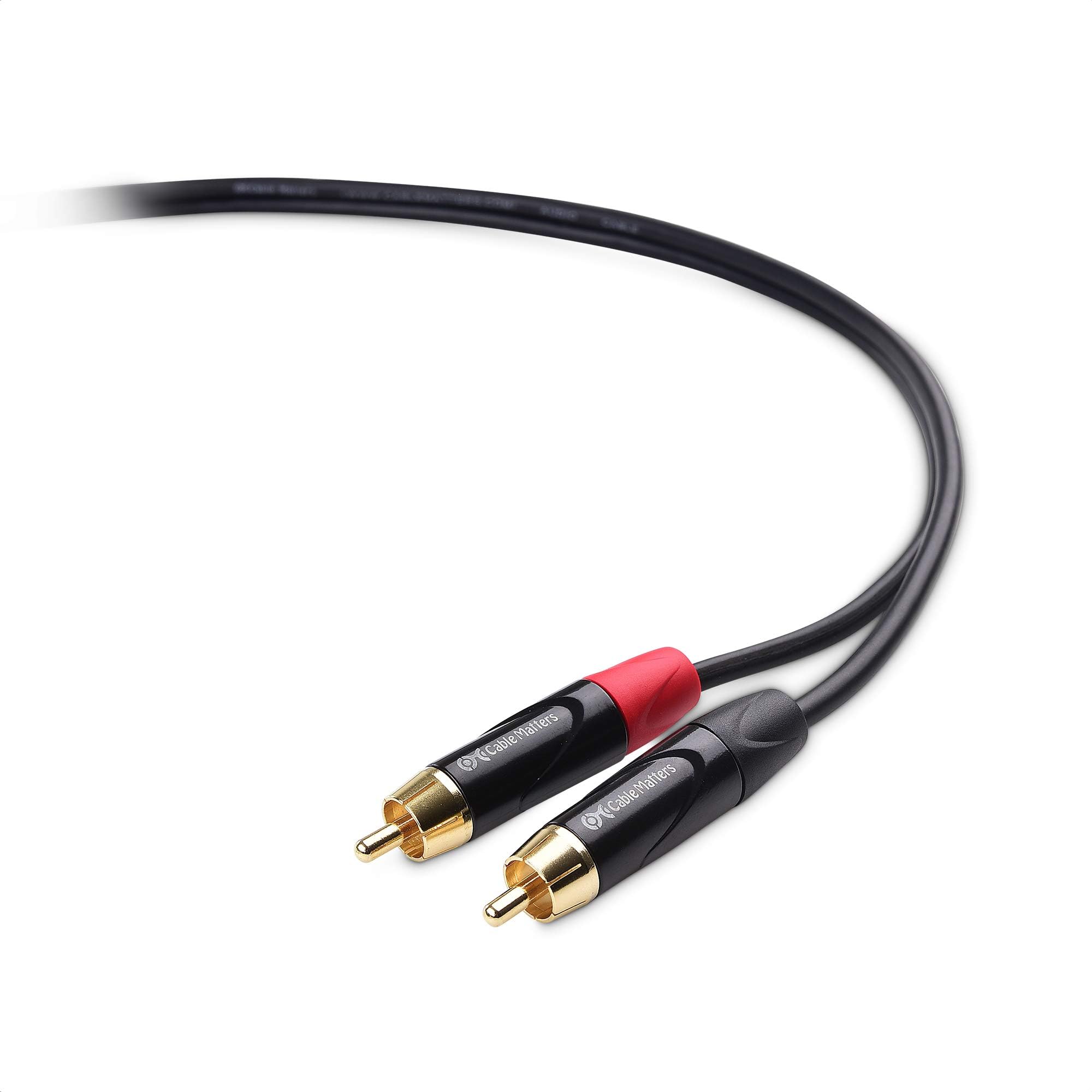 Cable Matters Dual Rca To Xlr Unbalanced Interconnect Cable 10 Ft, 2 Rca To Xlr Male Cable (Dual Xlr To Rca Cable)   10 Feet