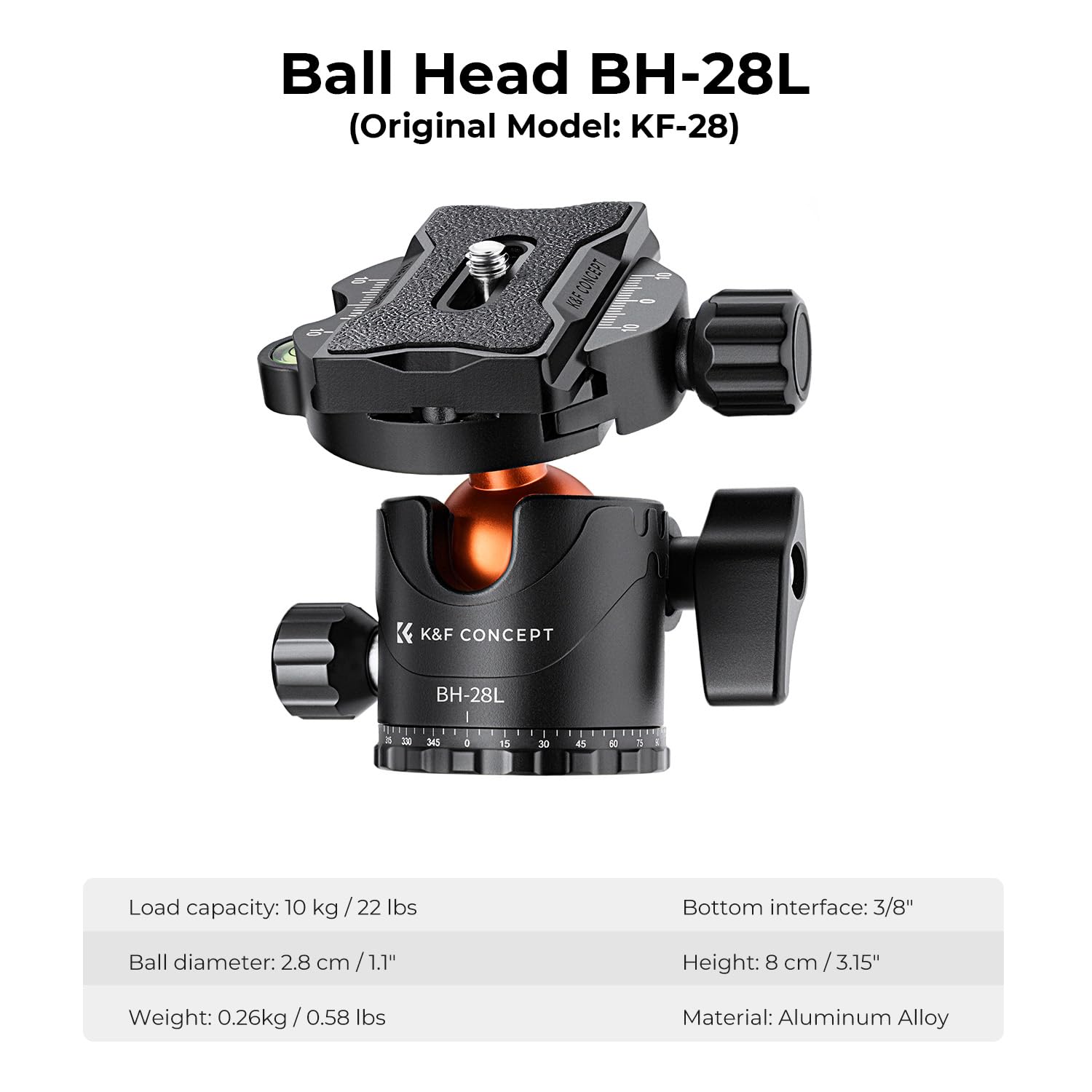 K&F Concept 94 Inch Camera Tripods 4 Section Ultra High Aluminum Professional Detachable Monopod Tripod With 360 Degree Ball Head Quick Release Plate For Dslr Slr Cameras T254A8+Bh 28L (Sa254T1)