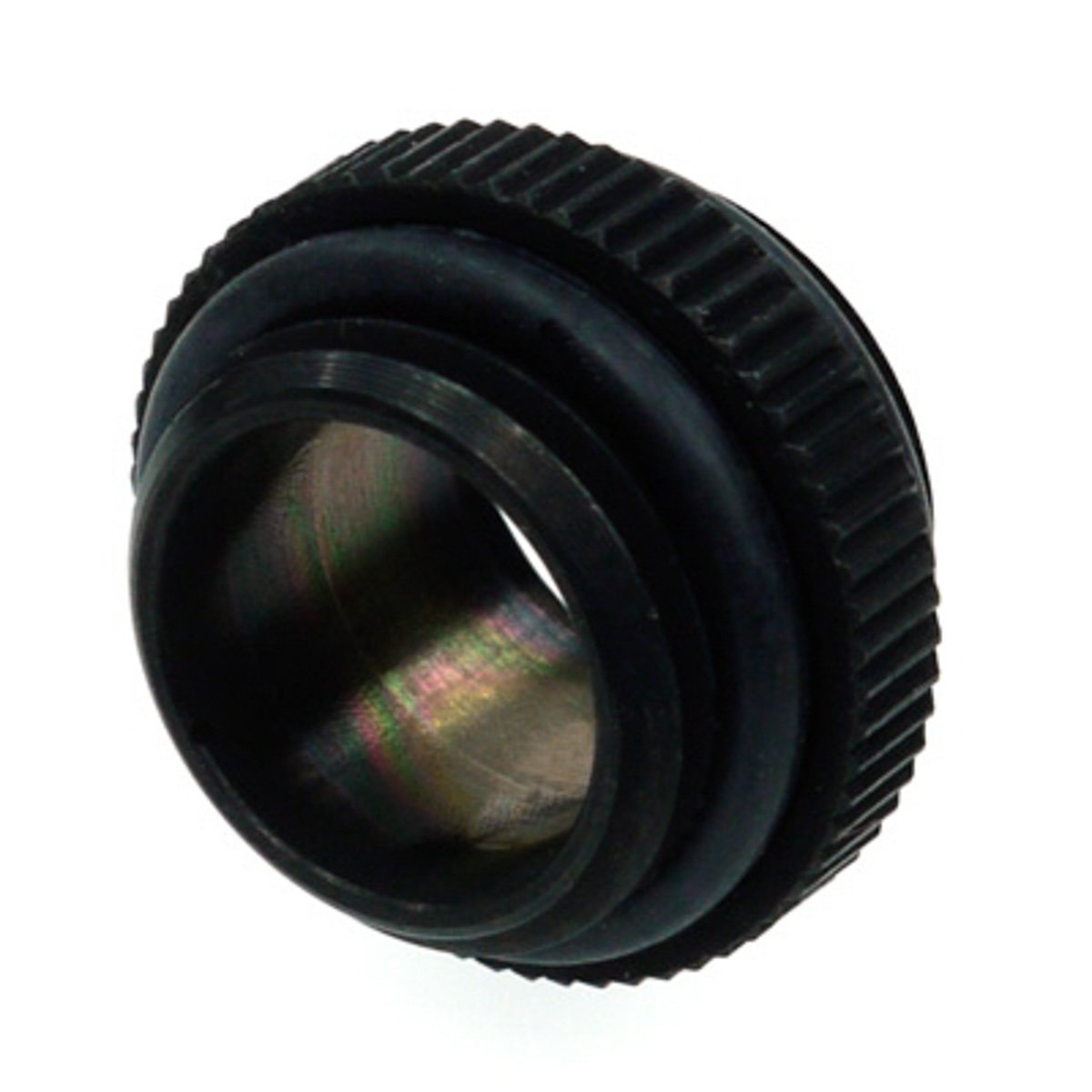 Alphacool 17037 Hf Double Nipple G1/4 Outer Thread To G1/4'' Outer Thread With O Ring   Deep Black Water Cooling Fittings