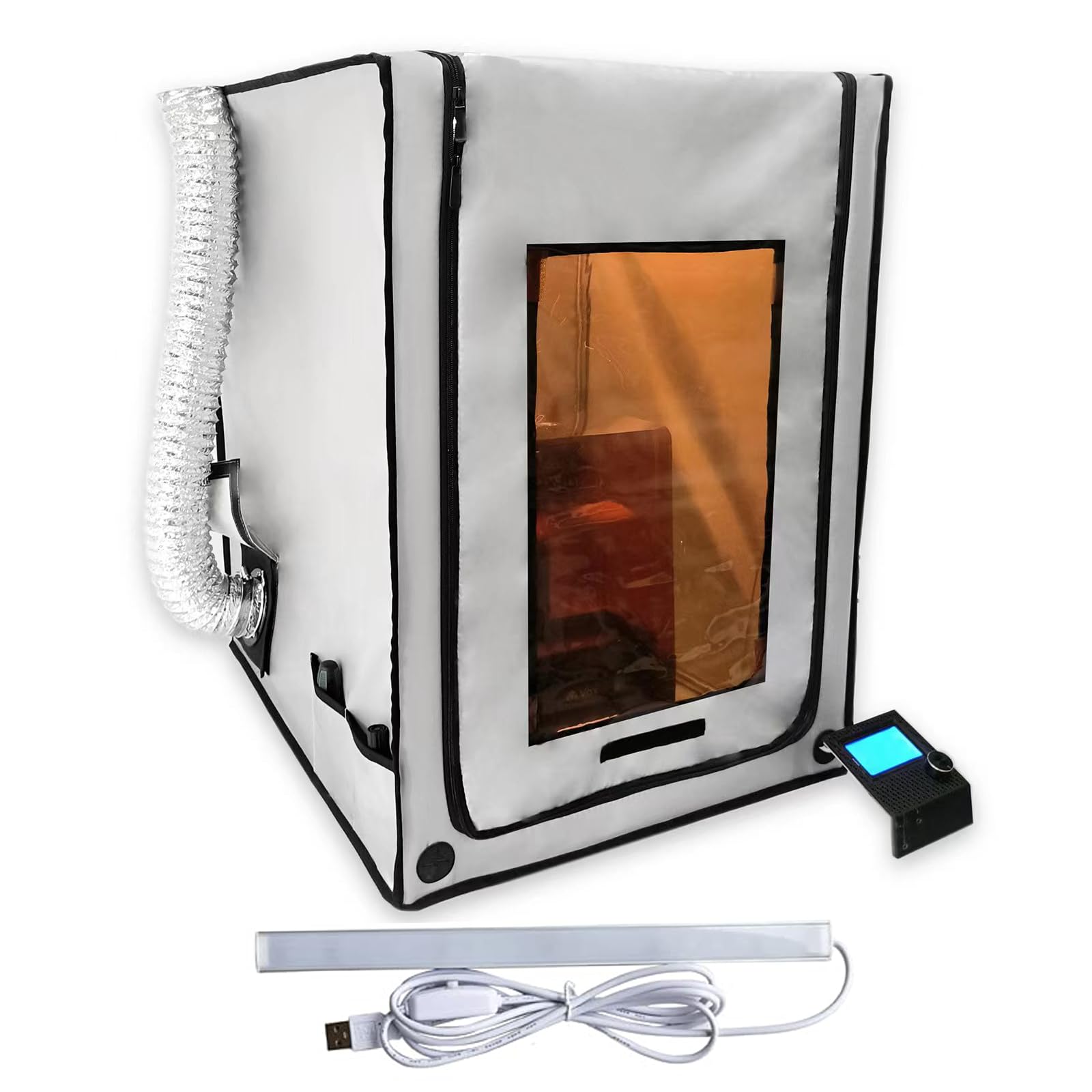 3-in-1 Multifunctional 3D Printer Enclosure Laser Engraver Eye Protective Shield Cover Resin 3D Printer Fireproof Tent with Fume