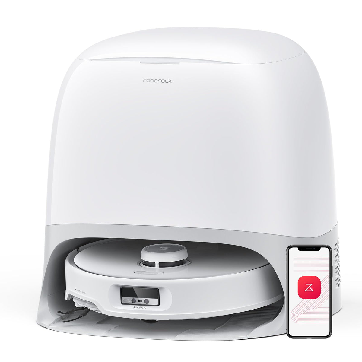 Roborock Qrevo Curv Robot Vacuum And Mop, 18,500Pa Suction, Zero Tangling, Duodivide Main Brush, Flexiarm Arc Side Brush, Flexia
