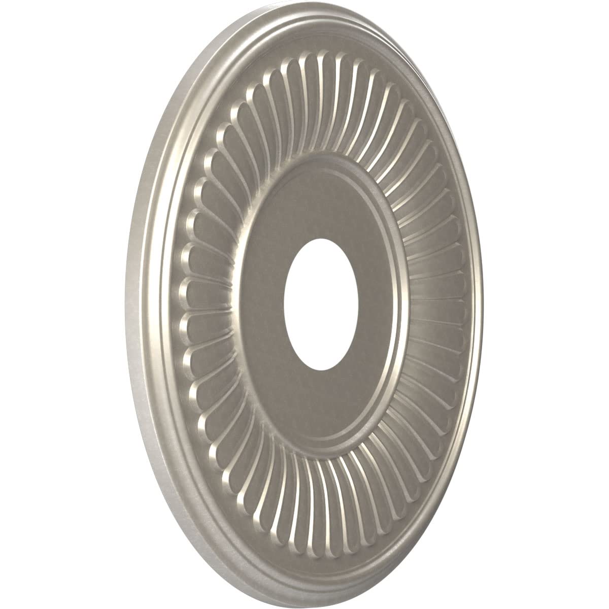 Ekena Millwork Cmp16Bebal Berkshire Thermoformed Pvc Ceiling Medallion (Fits Canopies Up To 7), 16Od X 3 1/2Id X 1P, Bright Coat