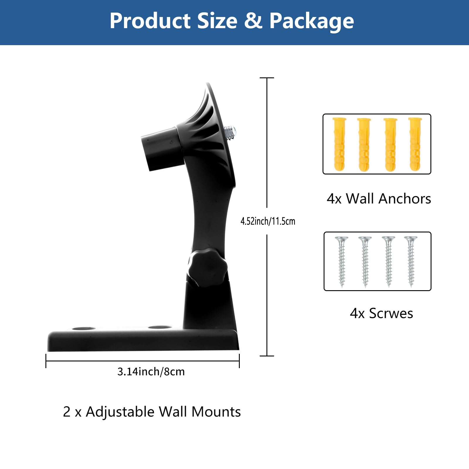 Wall Mount Compatible With Blink Mini Pan Tilt Camera Wyze Cam Pan V3 Ceiling Black Mounting180 Degree Adjustable Camera Securit