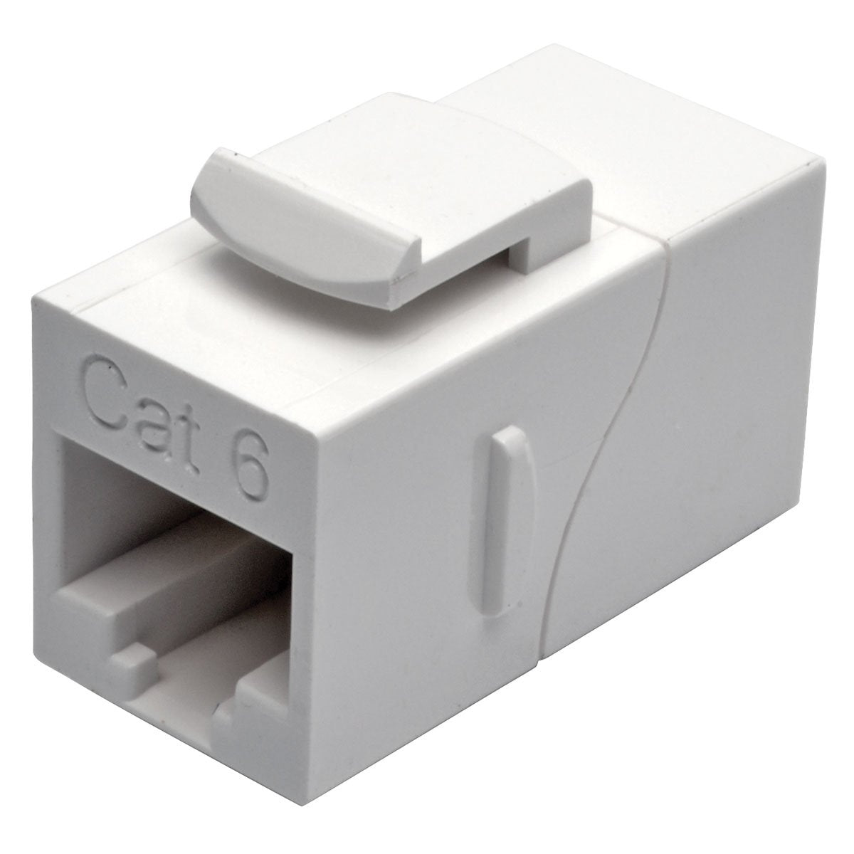 Tripp Lite Cat6 Straight Through Modular In Line Snap In Coupler Rj45   F/F (N235 001 Wh)