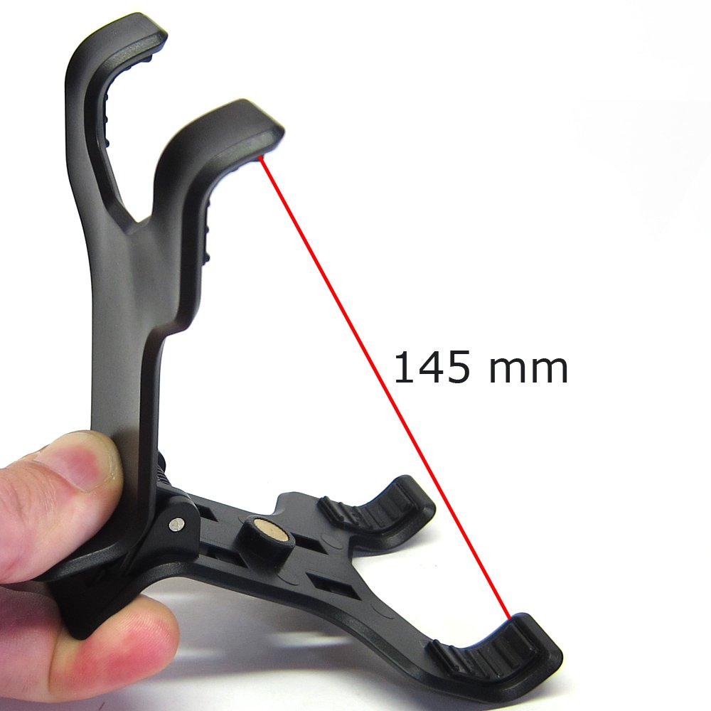 Ramtech Universal Car Gps Windshield Dual Clip Mount, Suction Cup Holder With 360 Rotating Bracket, Compatible With Rand Mcnally