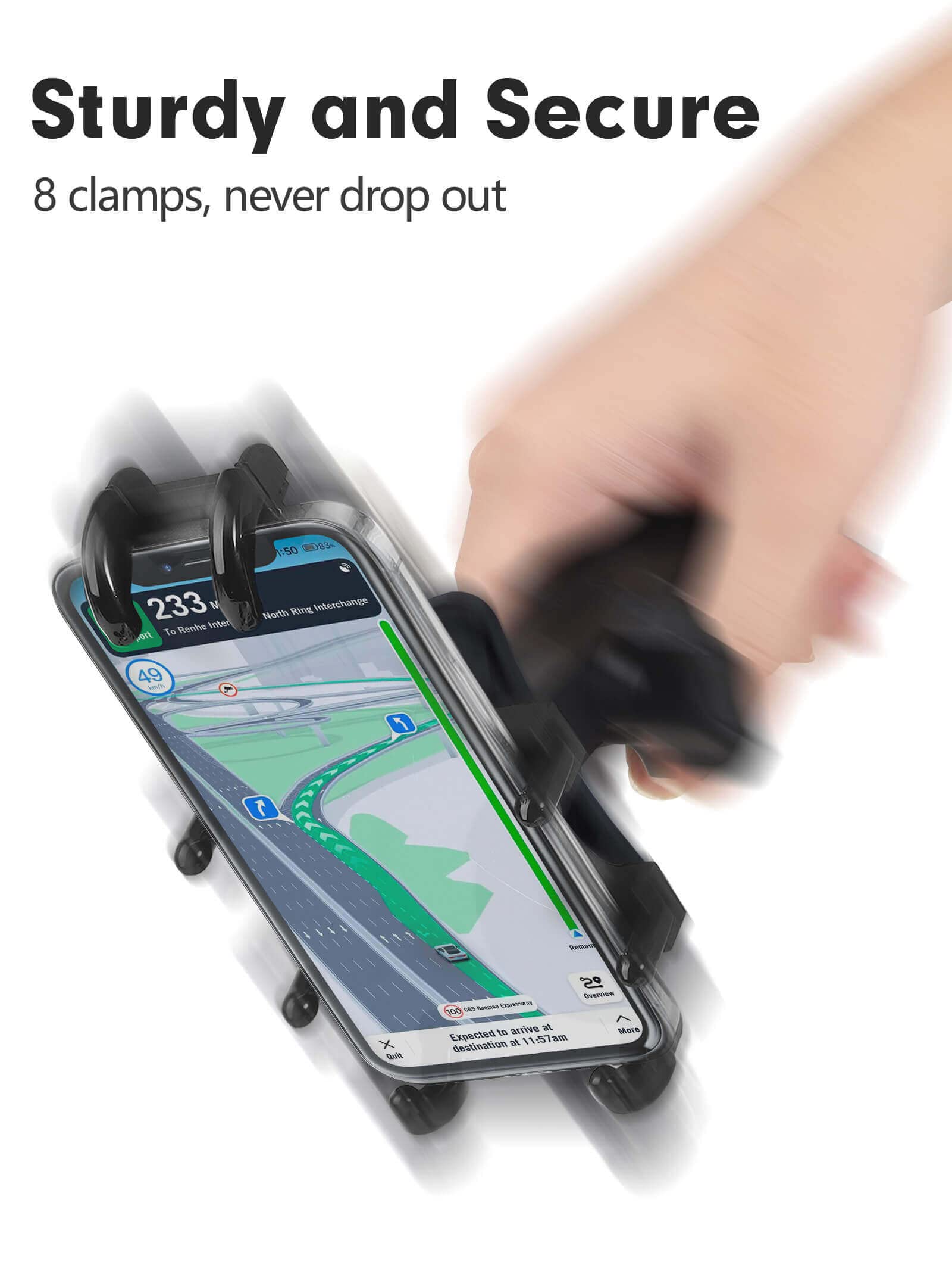 Zidiyoruo Motorcycle Atv Phone Holder, Aluminum Heavy Duty Phone Mount For Motorcycle Universal 7/8'' 9/8'' Handlebars, Fit For