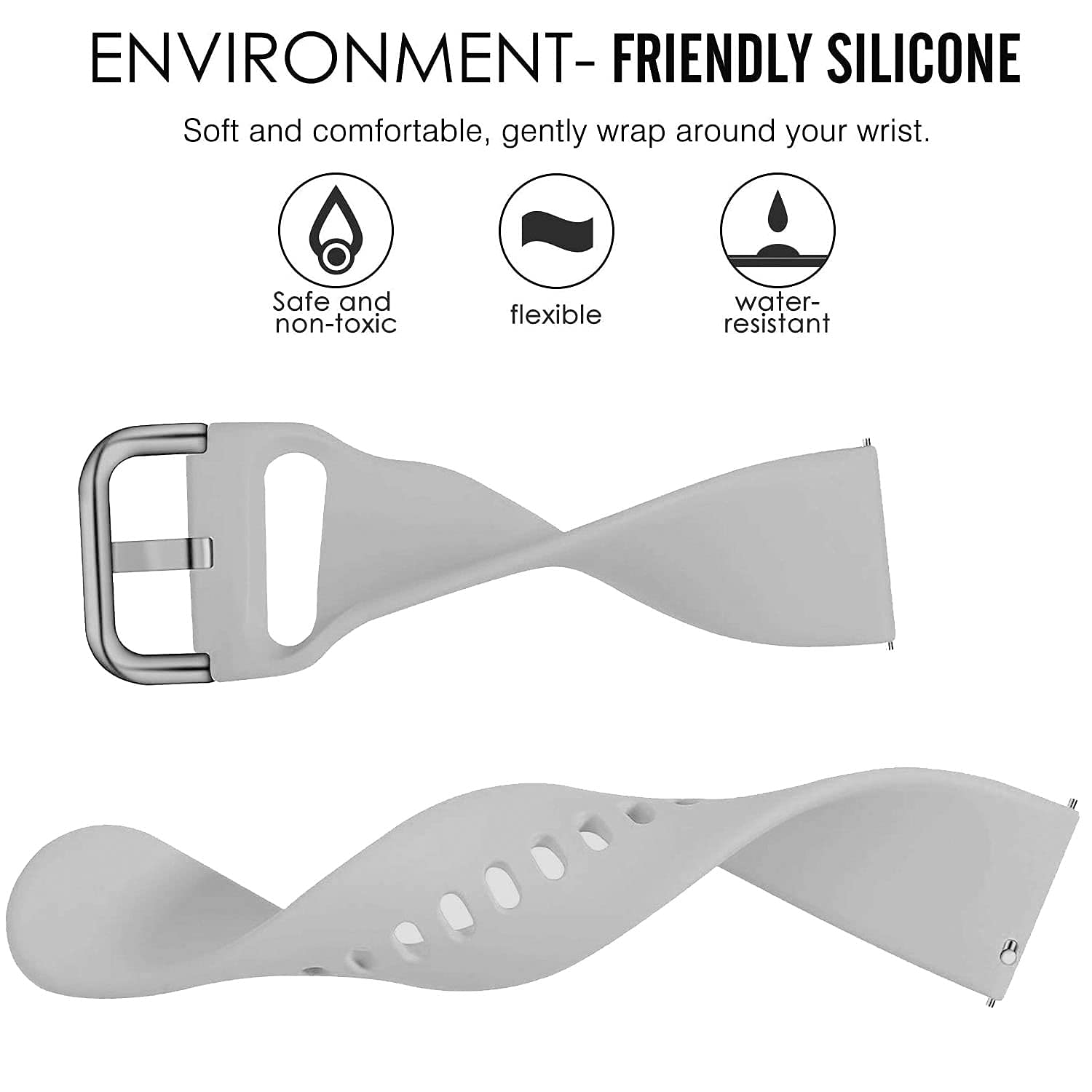 Vicrior Bands Compatible With 19Mm Id205L Veryfitpro Smart Watch, Quick Release Soft Silicone Fadeless Pattern Printed Floral Replacement Band For Id205L Id205G Id205 Id205U Id205S, Sw020 Sw021 Sw02