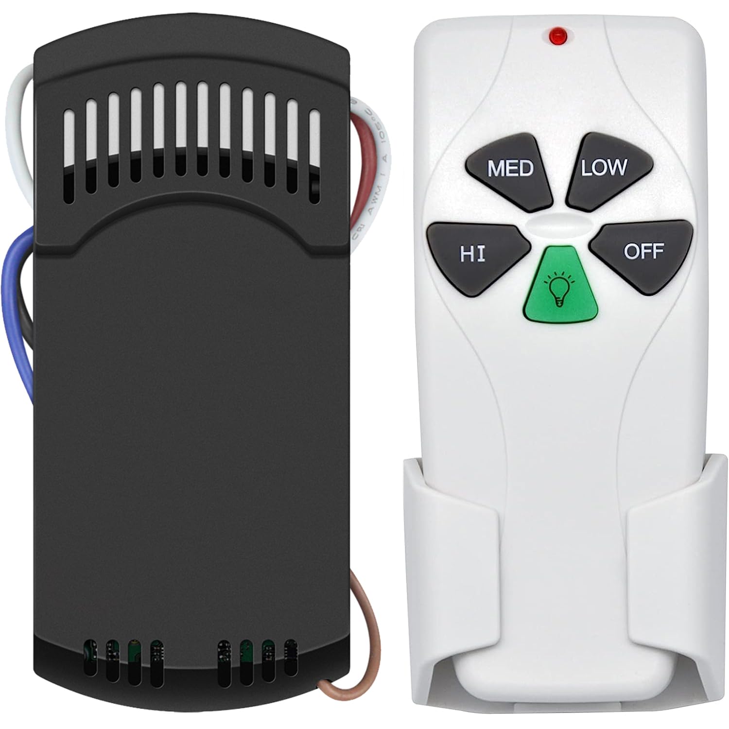 Universal Ceiling Fan Remote Control Kit,Replacement For Harbor Breeze,Hunter,Hampton Bay,Litex,3 Speed,Light Control, With Rece