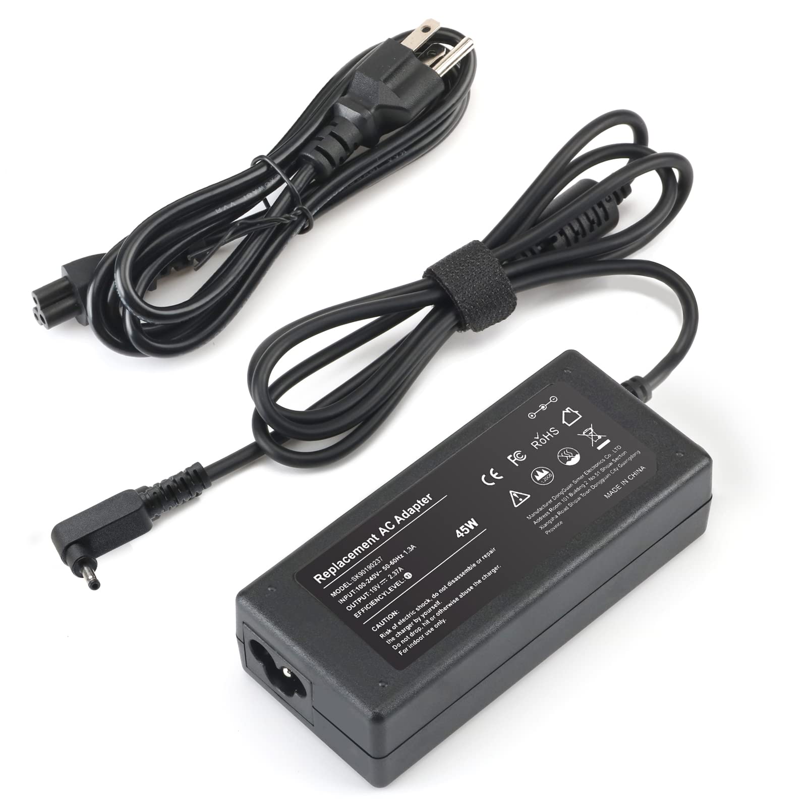 19V 2.37A 45W Ac Adapter Laptop Charger For Acer Aspire 5 A515 44 A515 46 A515 54 A515 55 A515 56 A517 52 A515 56 32Dk A515 46 R3Ub 55 56Uk Acer Chromebook R11 Series A13 045N2A Pa 1450 26 Power Cord