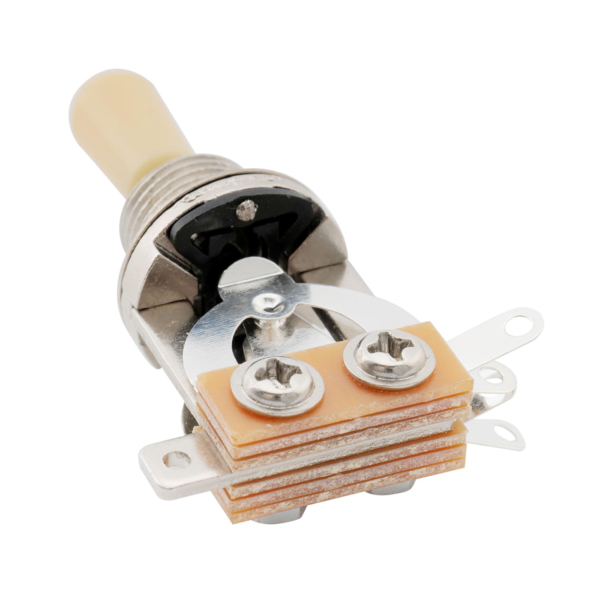 Musiclily Metric 3 Way Short Straight Guitar Toggle Switch Pickup Selector For Epiphone Lp Les Paul Electric Guitar, Cream Tip
