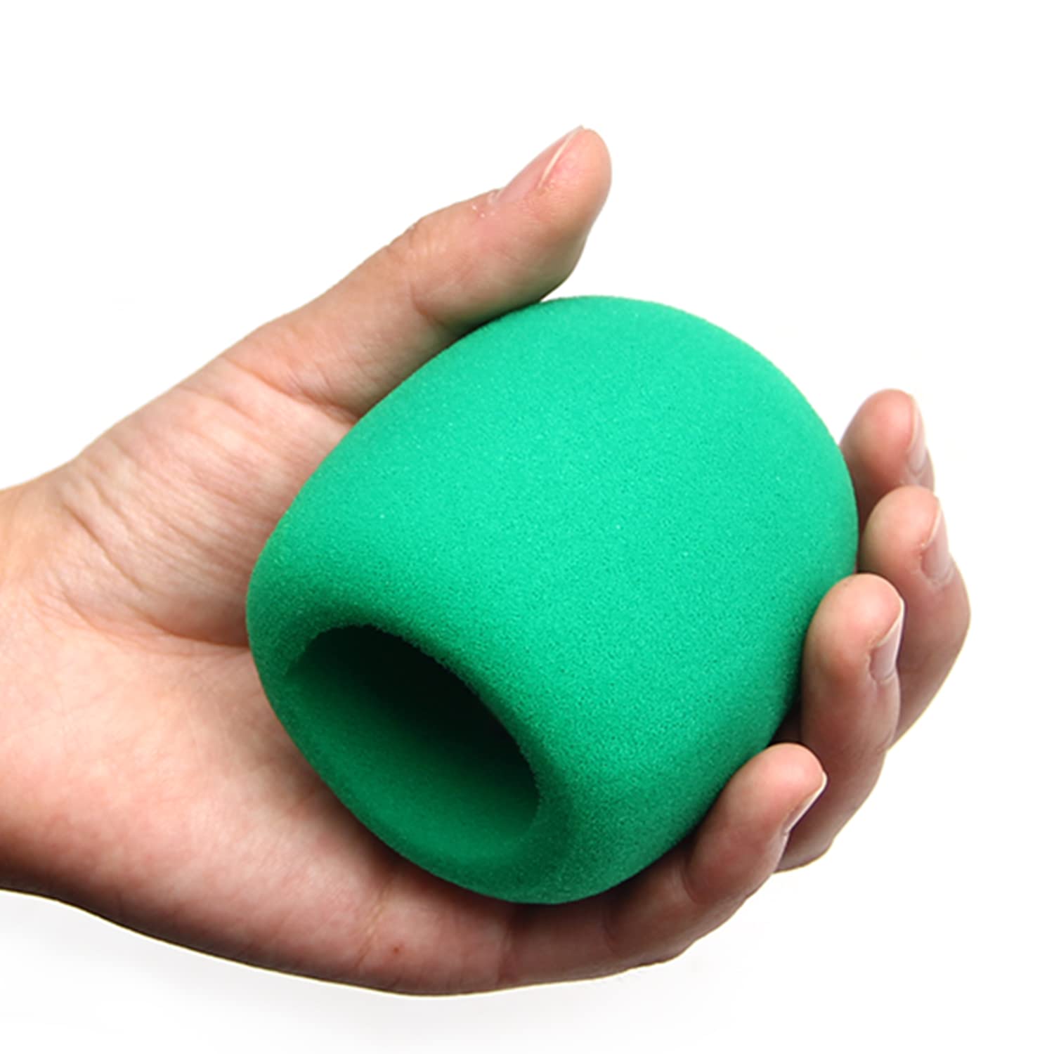Fielect 5Pcs Microphone Covers Foam Mic Cover Handheld Microphone Windscreen Shield Protection Mic Foam Filter Green For Ktv Broadcasting