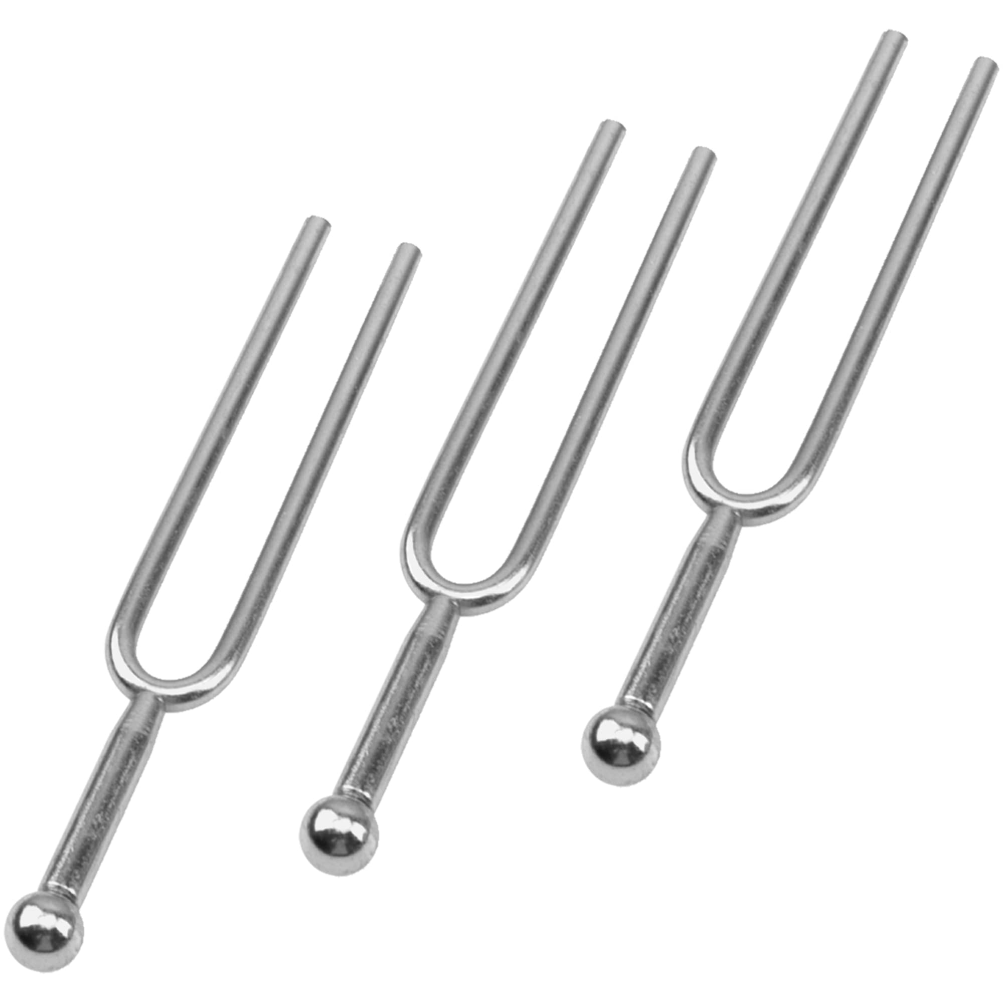 3Pcs Yootones C 523Hz Tuning Fork Standard Tuner Tone Tool Musical Instruments Compatible With Violin Guitar Tuner Device (Silve