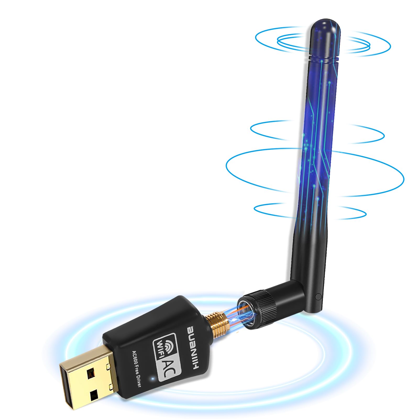 Wifi Antenna,Wifi Adapter Wireless,600Mbps Dual Band 2.4G & 5G(150Mbps/433Mbps),Dual 5Dbi Antennas High Gain 802.11Ac,Supports W