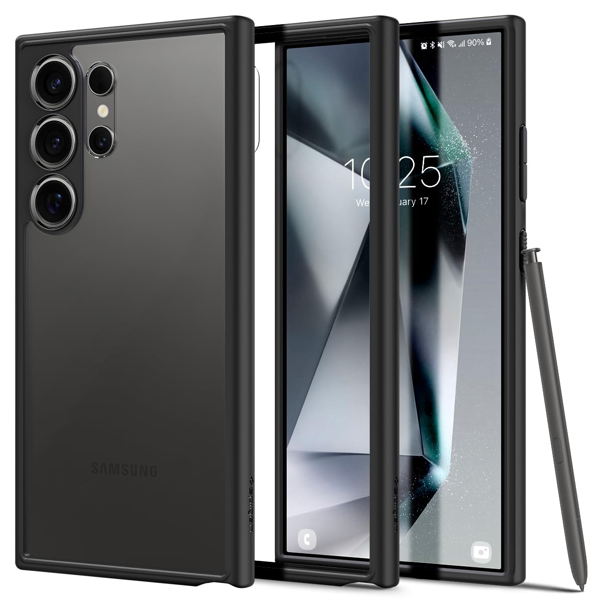 Spigen Ultra Hybrid Designed For Galaxy S24 Ultra Case (2024) [Anti Yellowing], [Military Grade Protection]   Matte Black