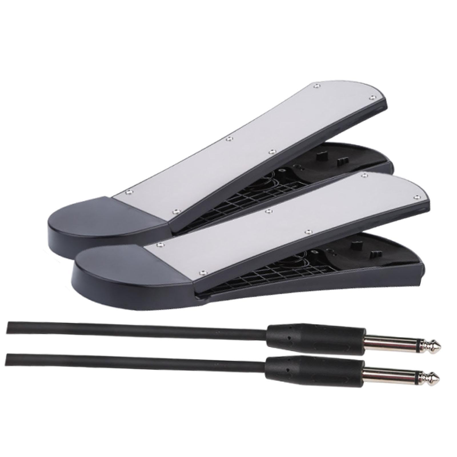 Ujeavette Drum Pedal Training Percussion Instrument Pedal Convenience With Cable Black 2 Piece