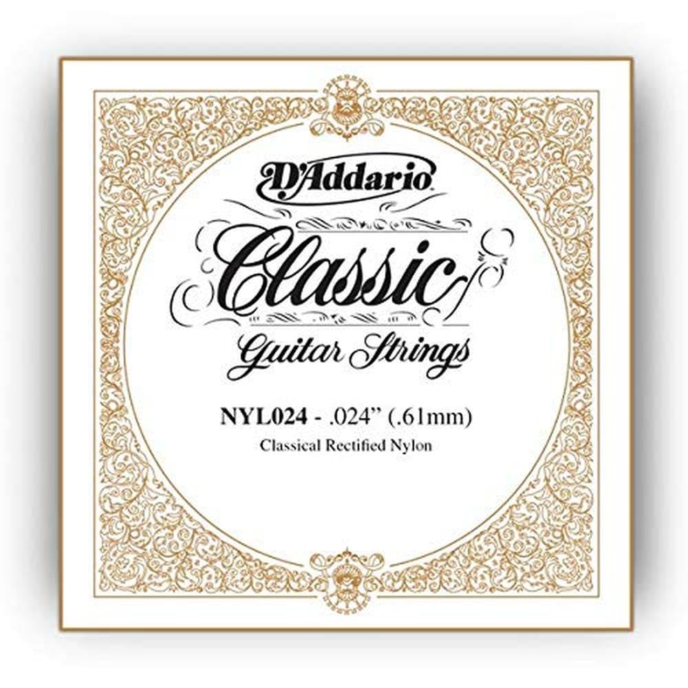 Daddario Nyl024 Rectified Nylon Classical Guitar Single String,.024