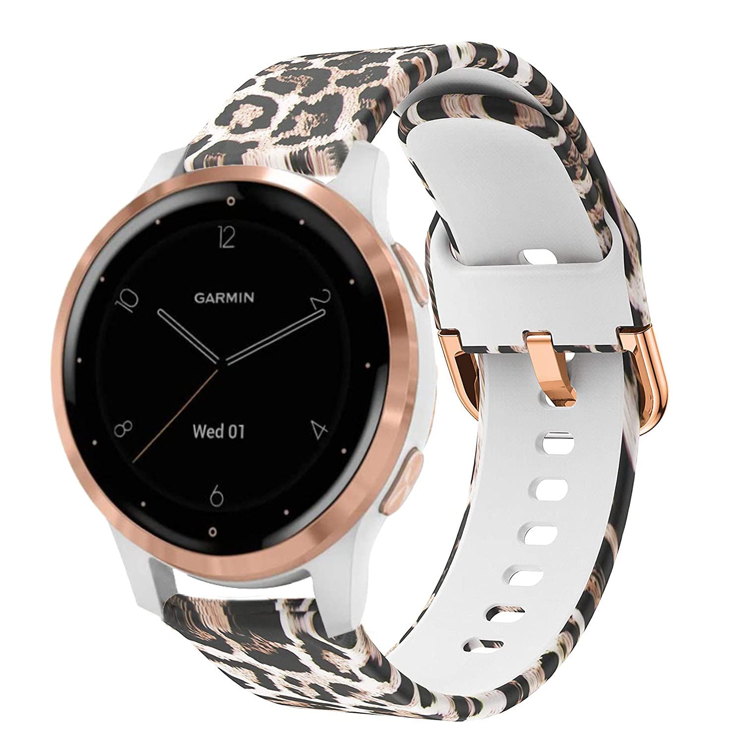 Vicrior Bands Compatible With 18Mm Wide Garmin Vivoactive 4S 40Mm / Venu 2S Smart Watch, Soft Silicone Fadeless Pattern Printed