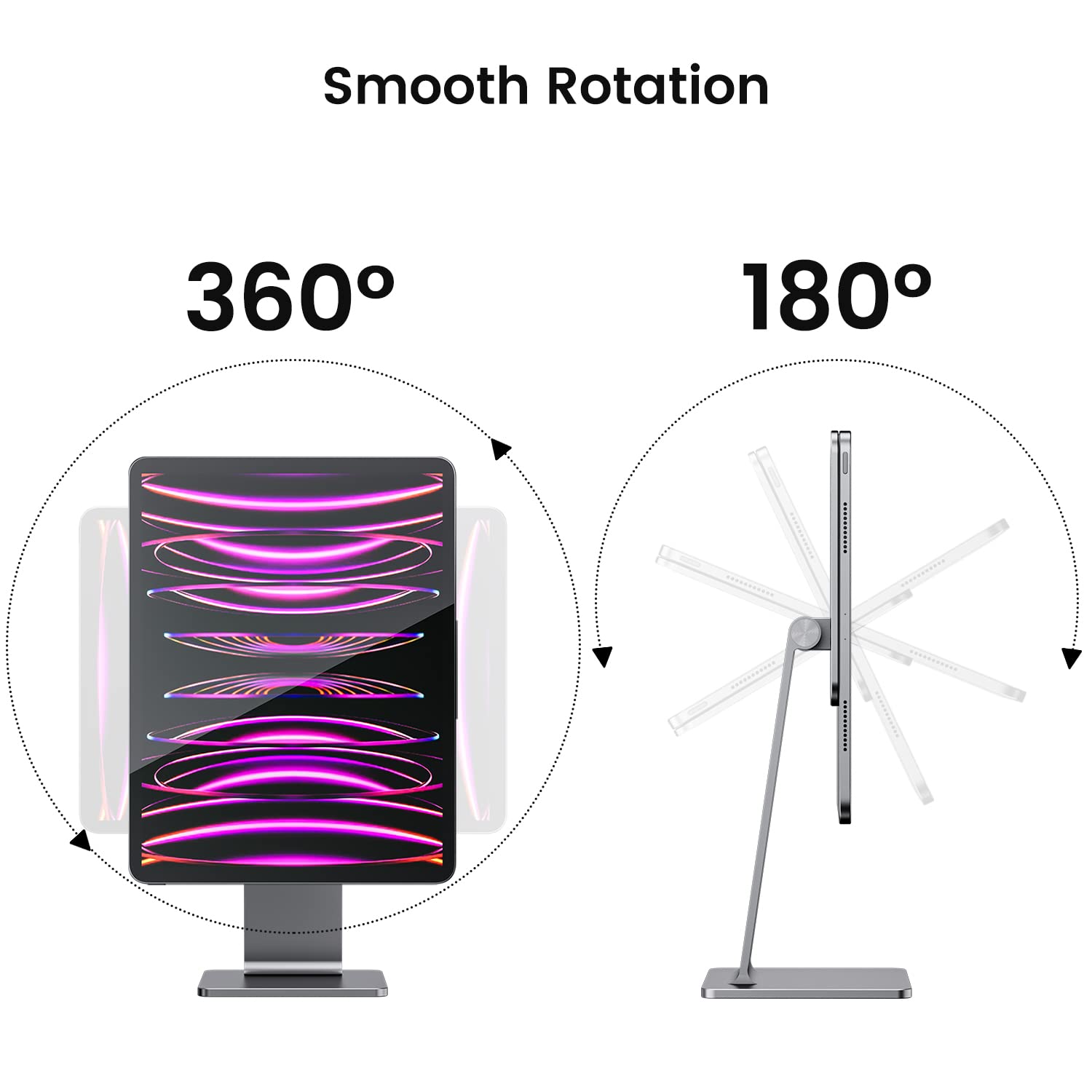 Invzi Magfree Pro Magnetic Ipad Stand, Adjustable Rotatable Floating Magnetic Ipad Pro Stand Holder For Ipad Air 11'' M2 (2024),