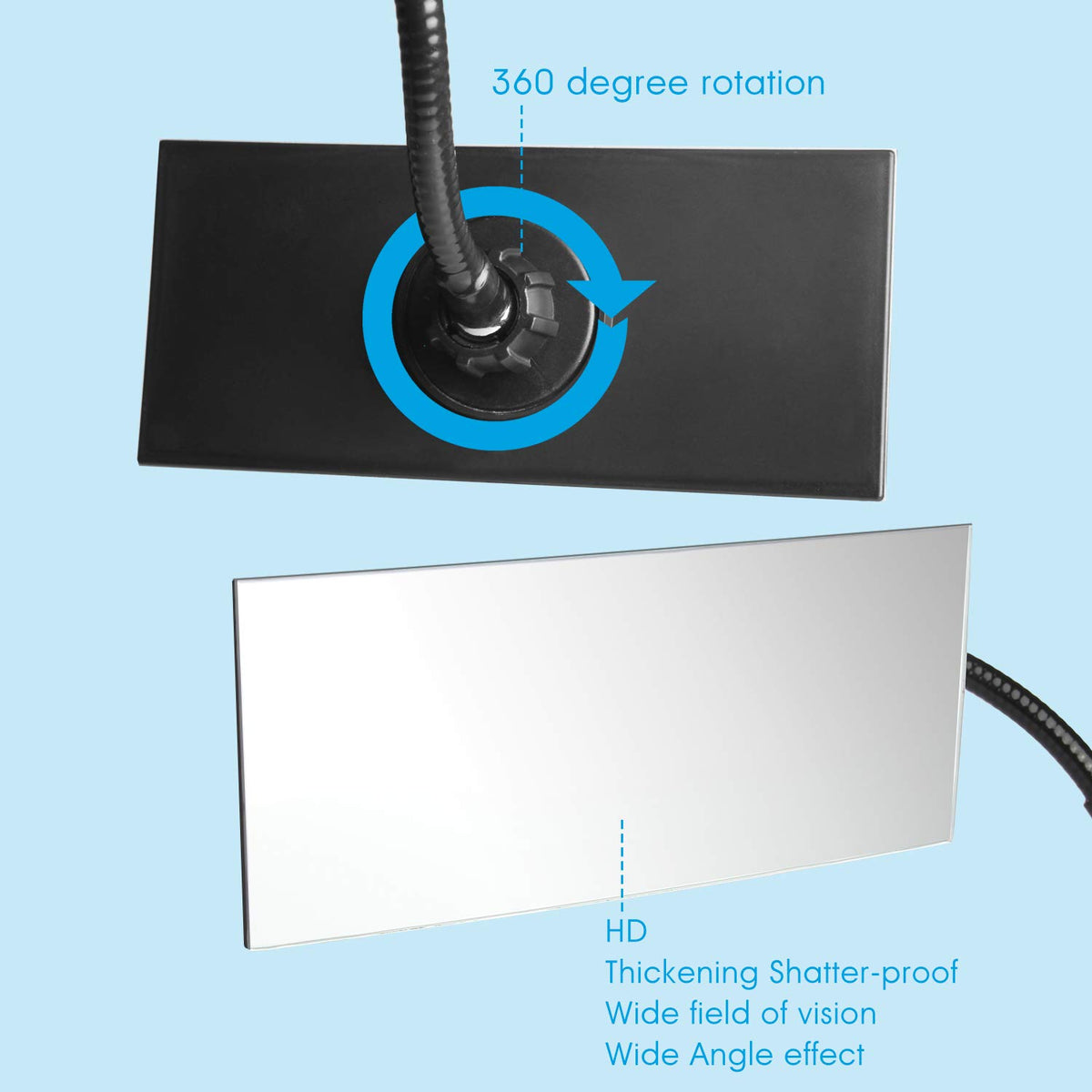 Clip On Cubicle Mirror, Computer Rearview Mirror, Convex Mirror For Pe ...