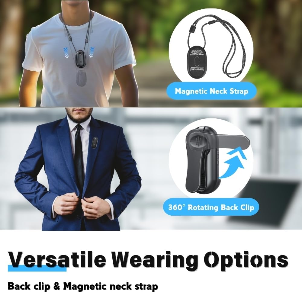 Shptdjtic 4K Body Camera, Thumb Size Cam,Wearable Camera With 360Rotatable Clip & Magnetic Clip,120 Minutes For Recording,Take F