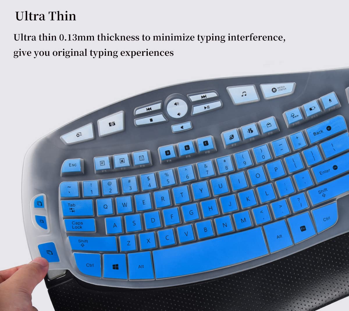 Keyboard Cover For Logitech K350 Mk550 Mk570 Wireless Wave Keyboard, Ultra Thin Silicone Keyboard Protector For Logitech K350 Mk