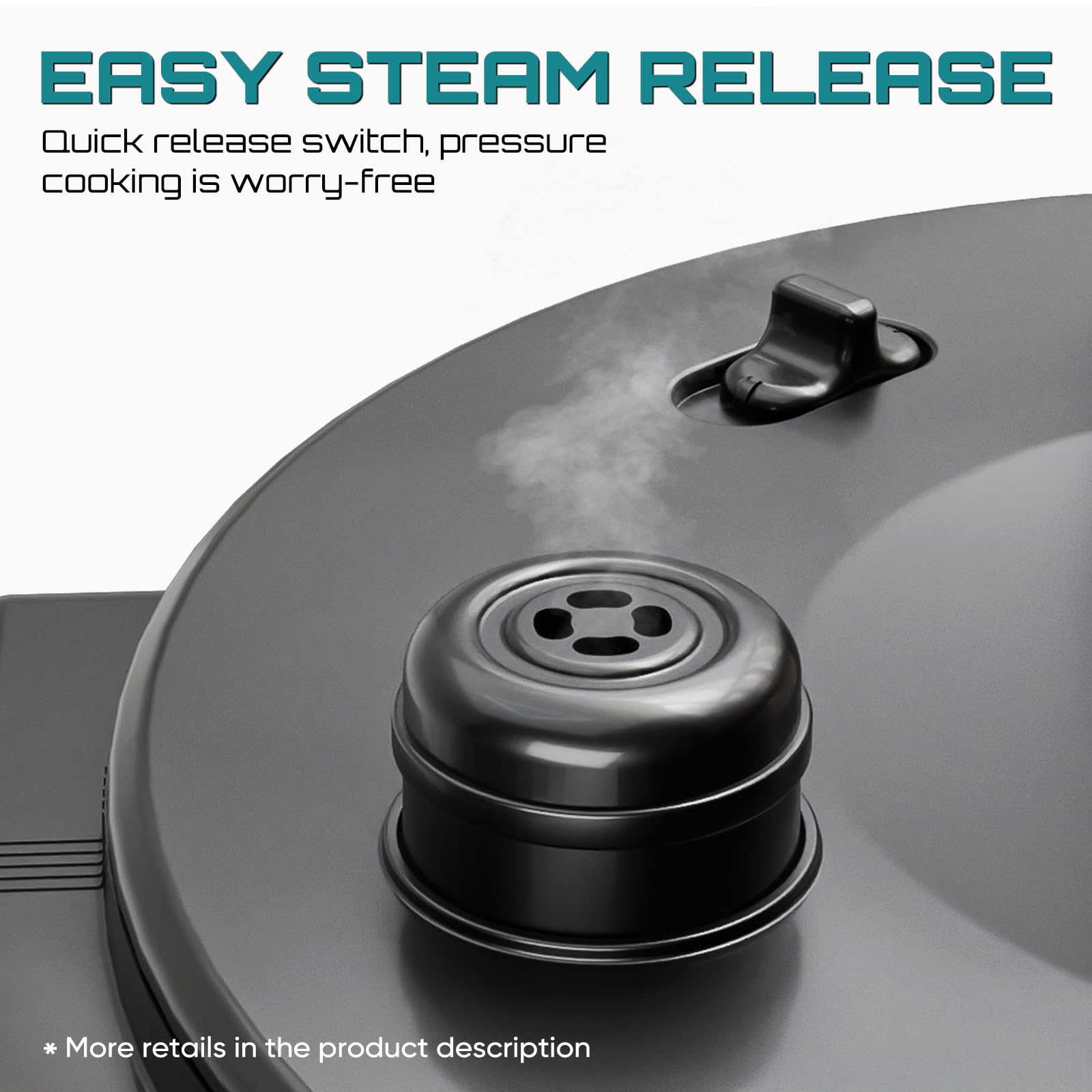 Olixis Electric Pressure Cooker 6 Quart Stainless Steel Multi Cooker Electric For Pressure 12-In-1 Rice, Steamer, Yogurt Maker,