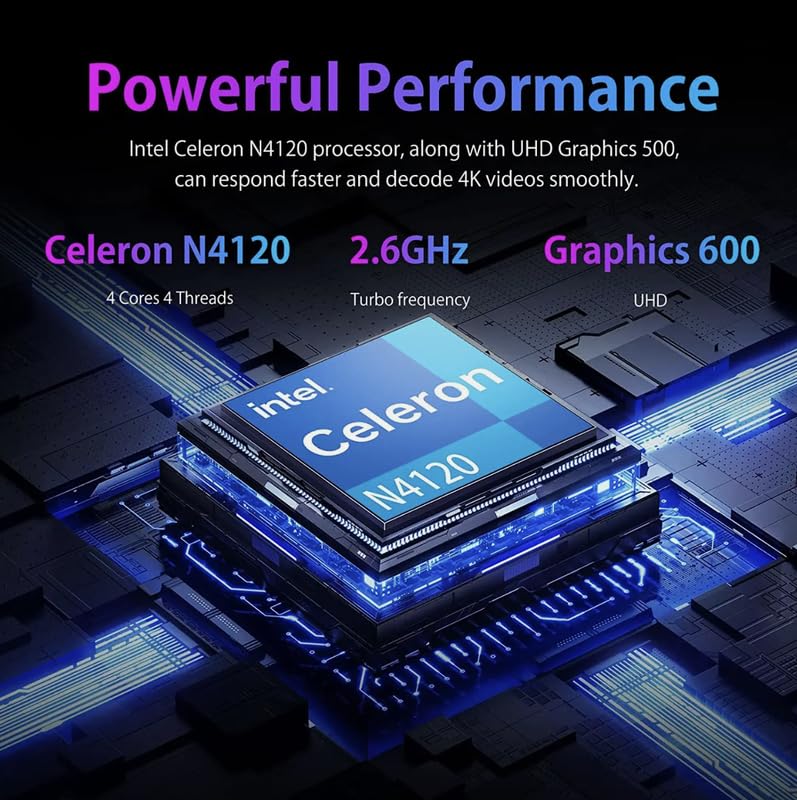 Hp 2024 Premium 14'' Micro Edge Portable Laptop Student Business, Intel Quad Core N4120, 8Gb Ram, 256Gb (128Gb Emmc+ 128Gb Card)