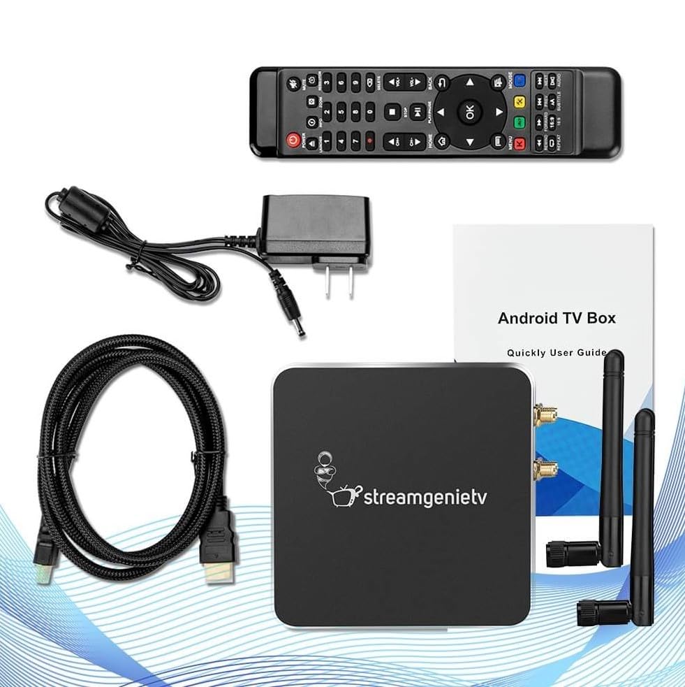 Streamgenie 2.0 Tv Stream Box By Freestream, With Dual Wifi Antenna And Remote, With New Streamgenie 2.0 Software