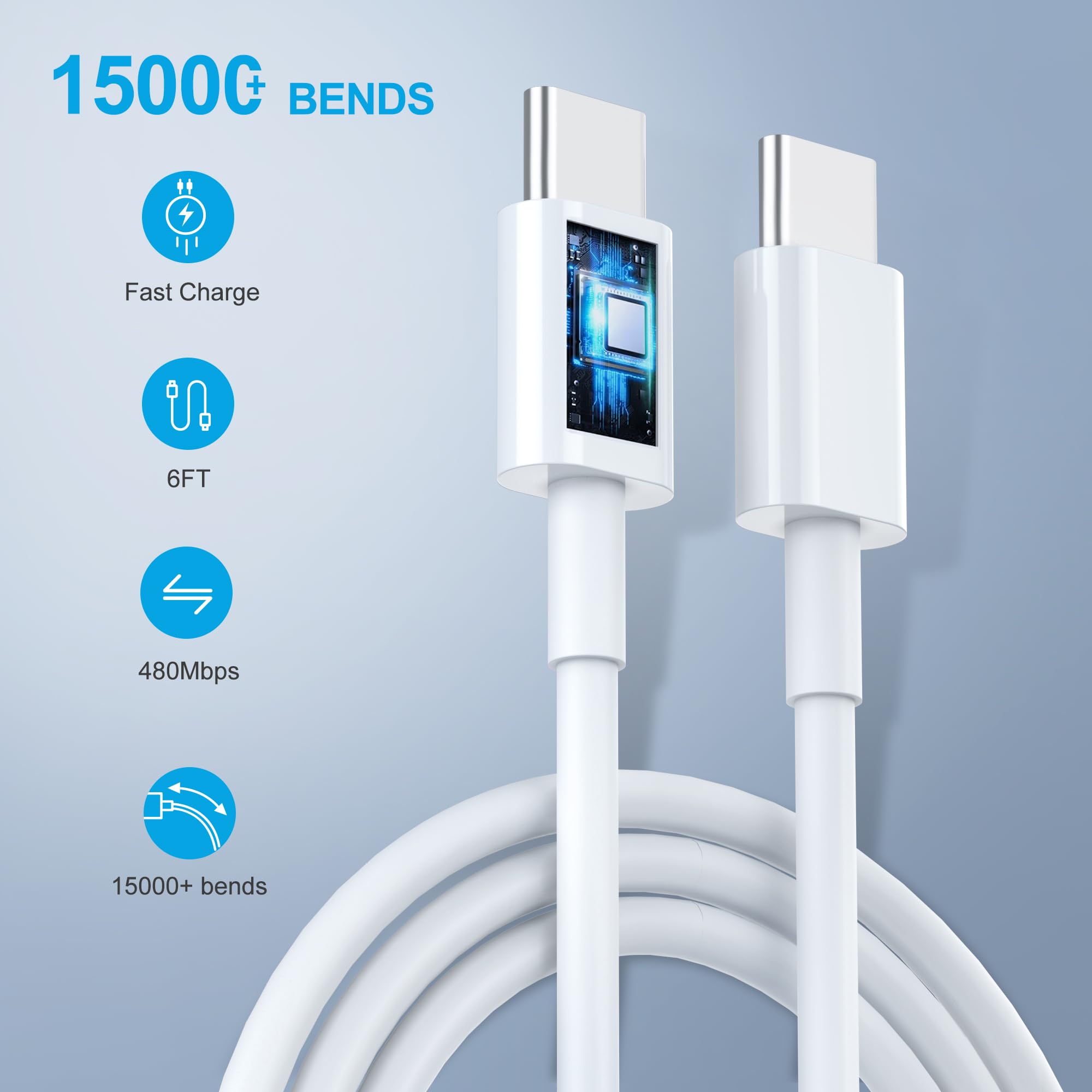 Jozashon For Iphone 16 15 Charger Fast Charging,20W For I Pad Usb C Fast Charger With 3Pack 10Ft Usb C Wall Charger Block For Ip