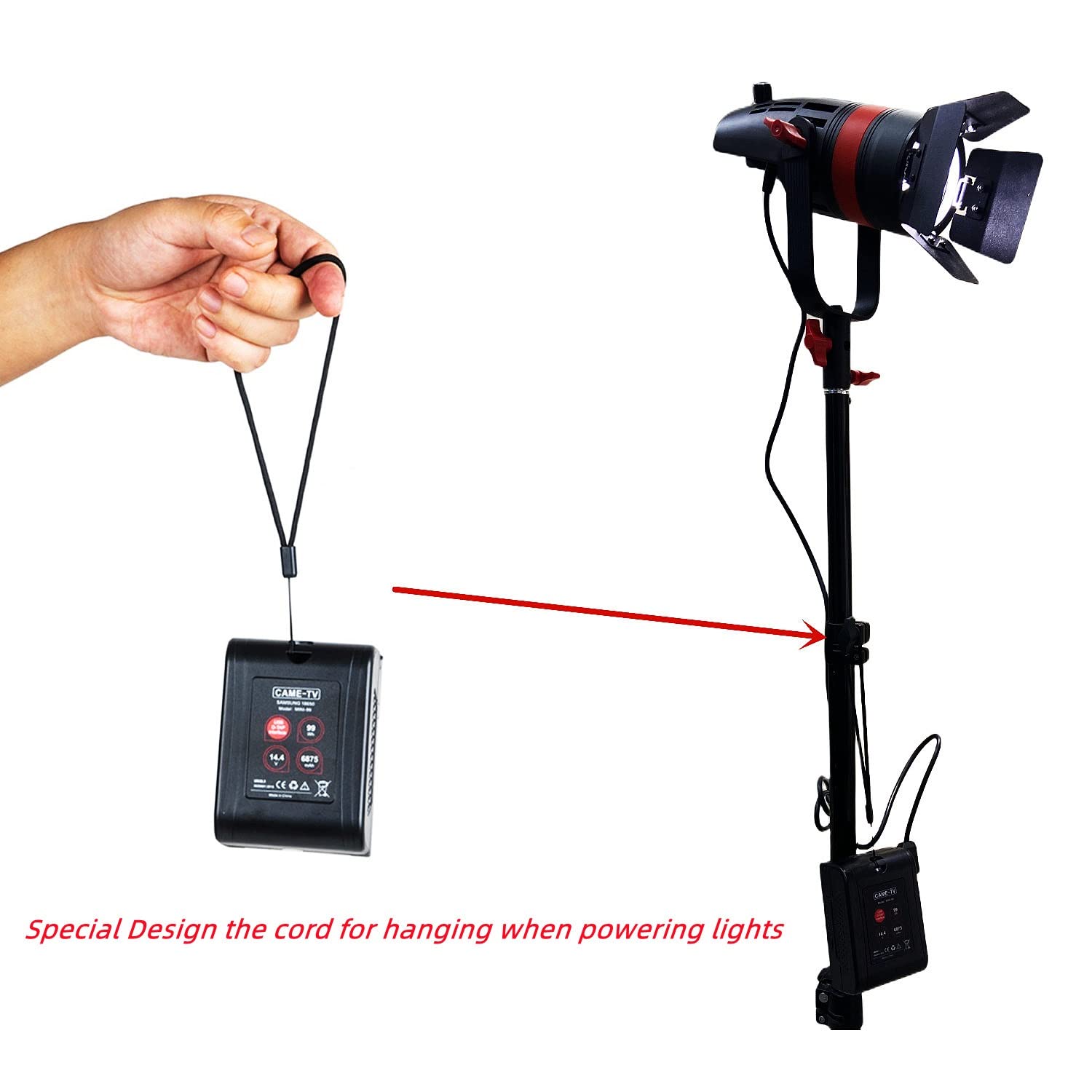 Came Tv Mini V Mount Battery 99Wh 6875Mah 15A Draw Rechargeable V Mount With 2 D Tap & 1 Usb For Blackmagic Bmpcc 4K/6K Pro/Sony