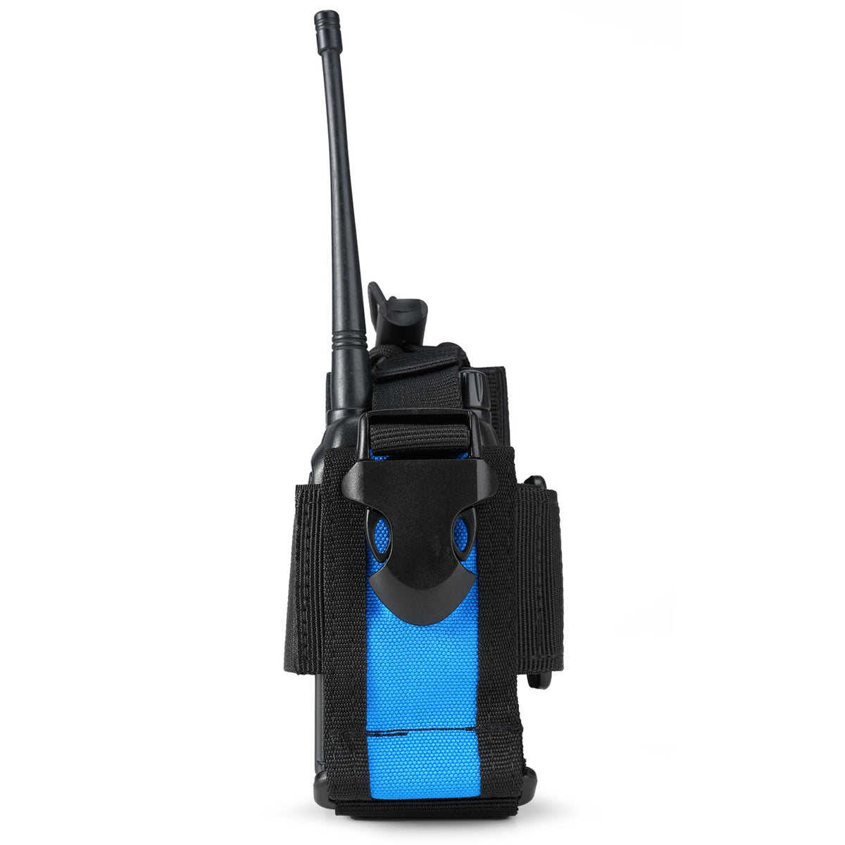 Viperade Radio Holster, Molle Radio Pouch For Vest, Universal Walkie Talkie Holster Radio Holder For Duty Belt, Police Radio Holder Tactical Radio Pouch For Baofeng, Motorola (Black+Blue)