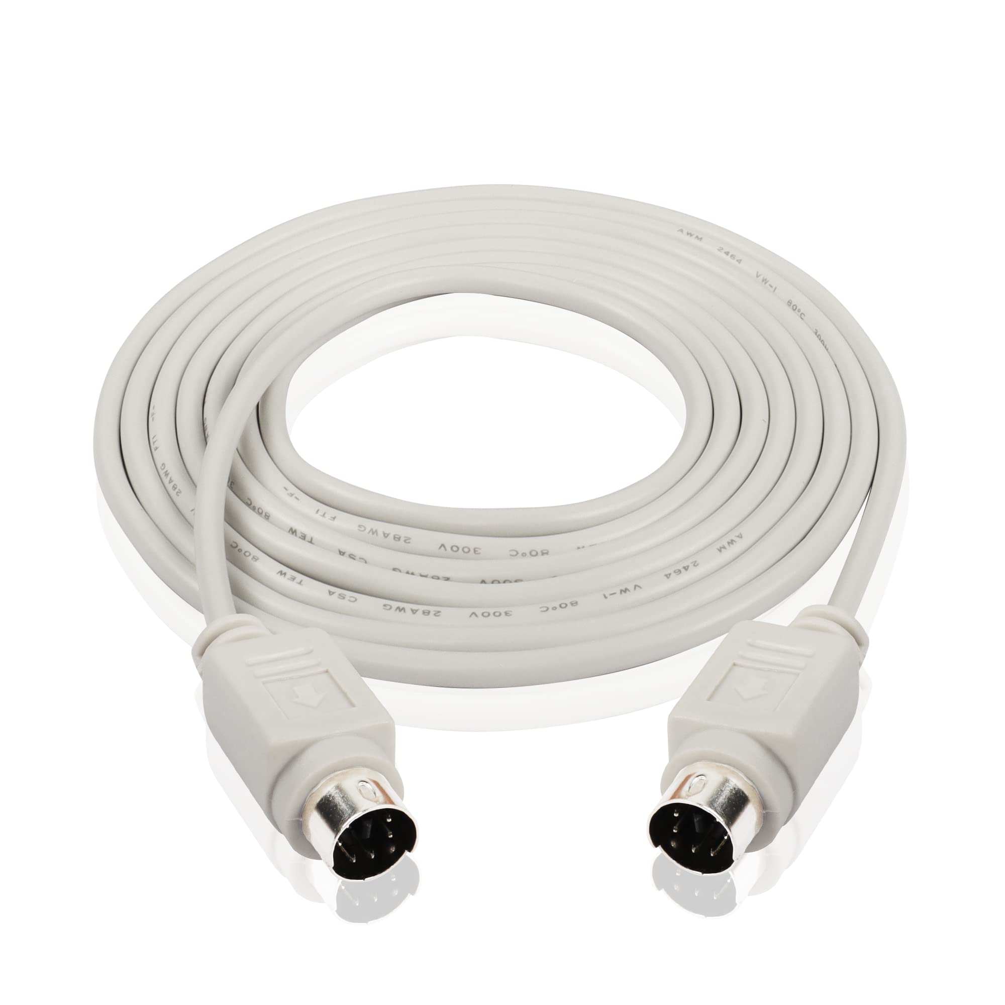 Pngknyocn 8.5 Feet Ps/2 Mdin 6 Male To Male Cable For Ps/2 Keyboard/Mouse Connector