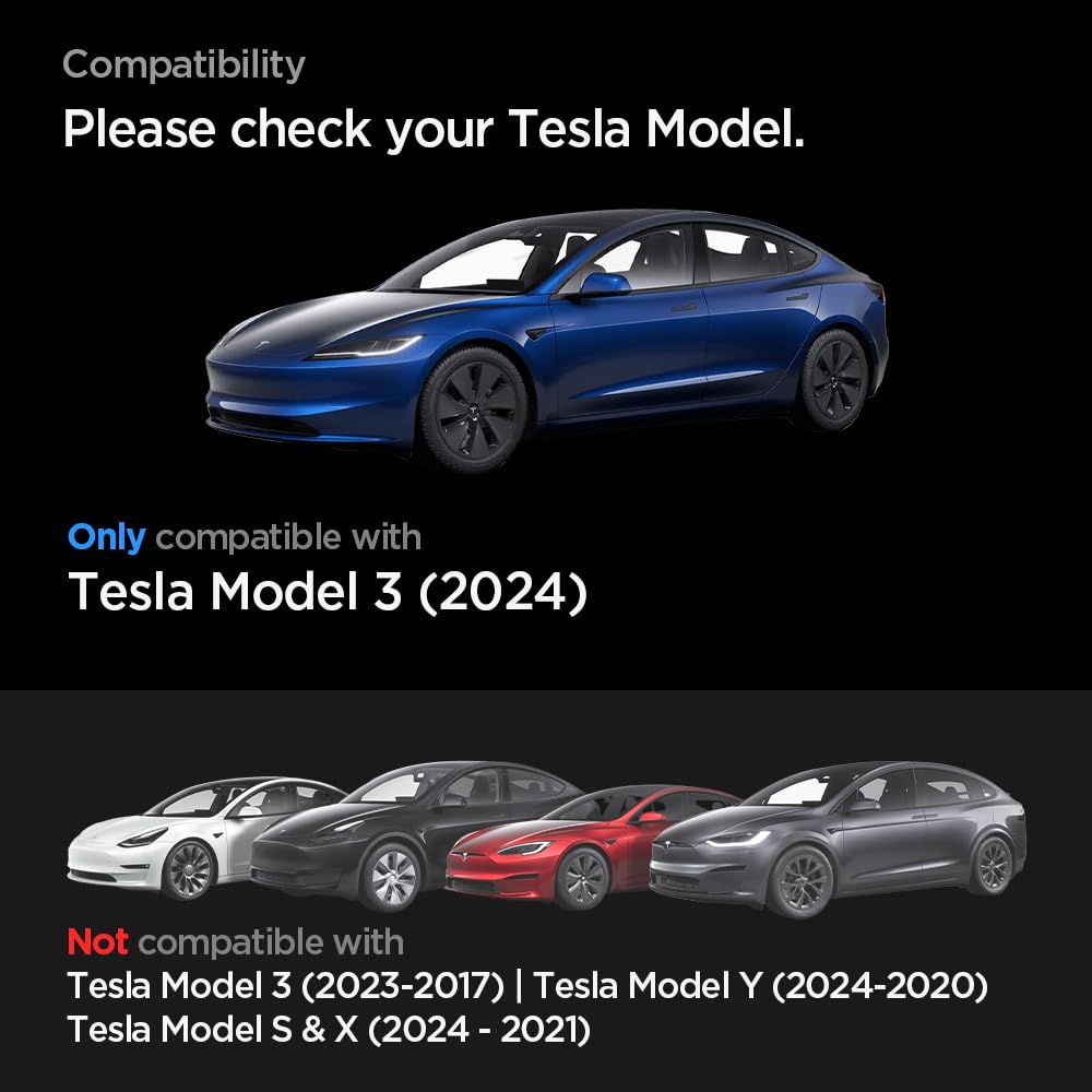 Spigen Tempered Glass Screen Protector [Glastr Ez Fit] Designed For Tesla Model 3(2024/2025), New Model Y (Juniper) 15.4' Dashboard Touchscreen   Matte/Anti Glare/Anti Finger Print