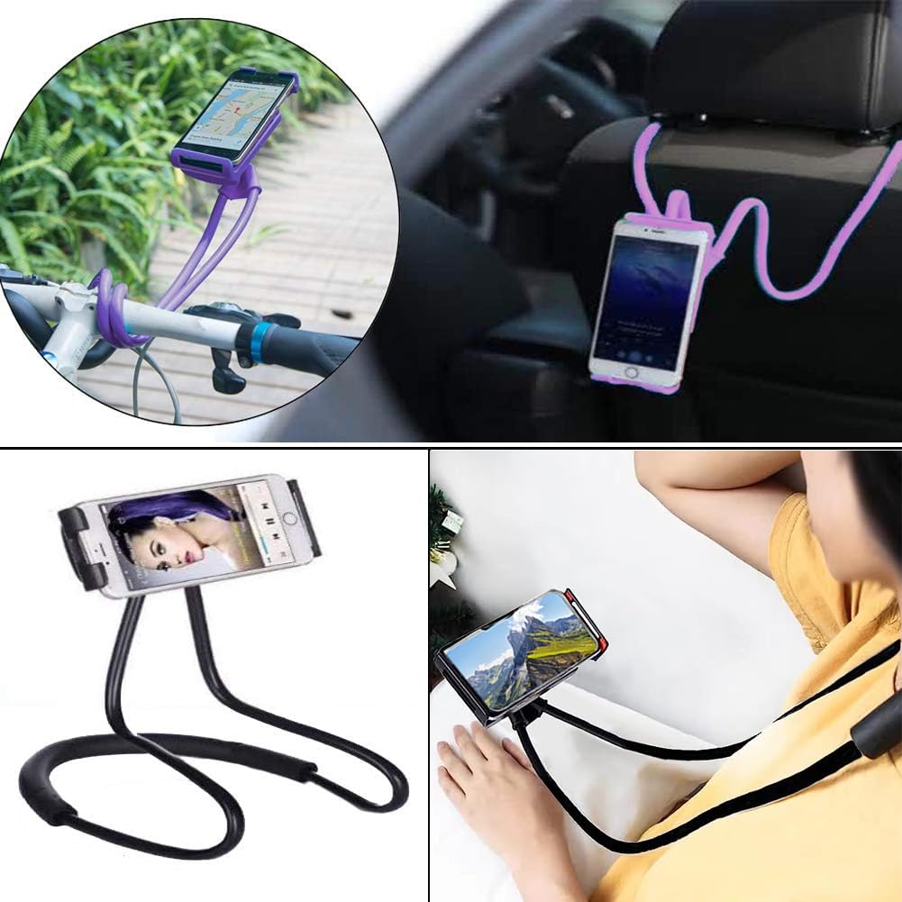 Kikmrp Neck Phone Holder - Universal Hanging On Neck Lazy Phone Holder Diy Free Rotating Stand On Table Smart Multiple Functions