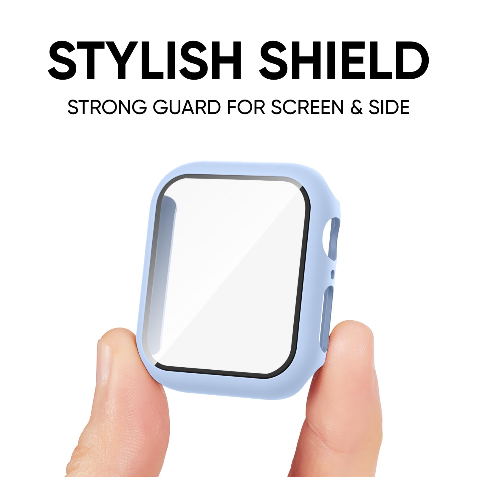 Adorique 3 In 1 For Apple Watch Band 42Mm With Case & Screen Protector, Silicone Sport Band And Protective Cover With 9H Tempe G