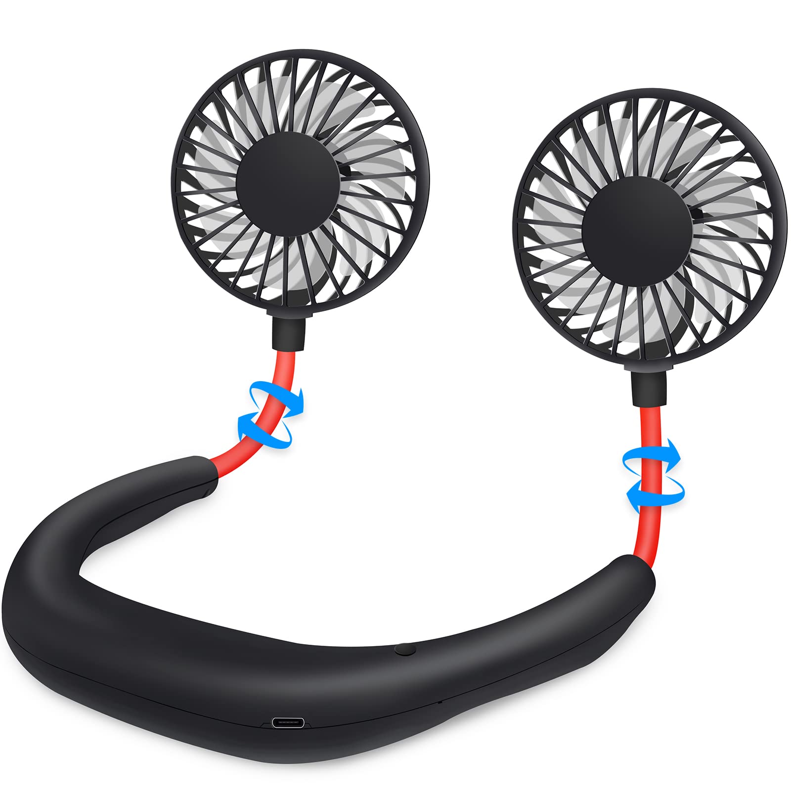 Sz Jiahaiyu Neck Fan Portable Face Fan Personal Usb Hands Free Mini Wearable Sports Handheld Cooling Small New Fans Around Your