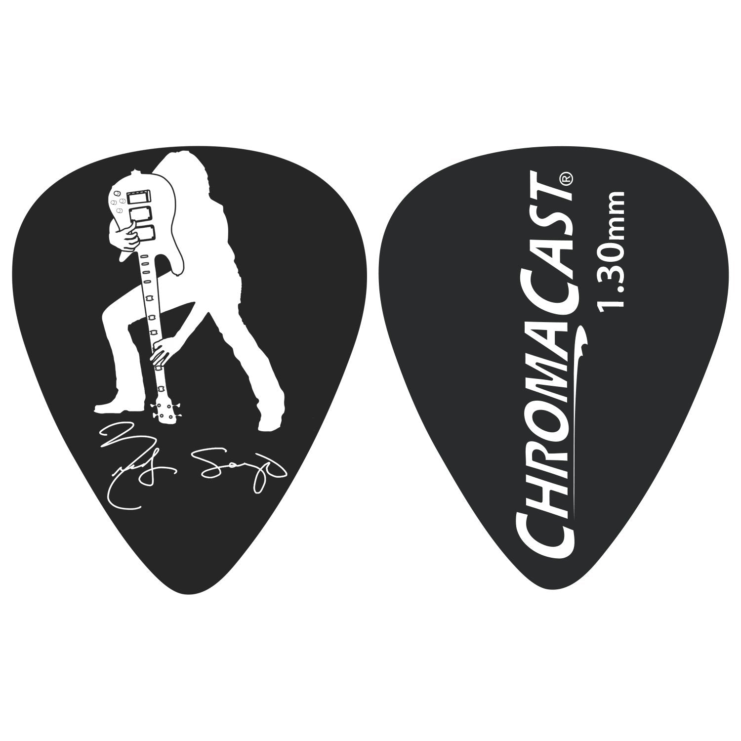 Chromacast Guitar Picks (CcDpBlkRs1.330Pk)