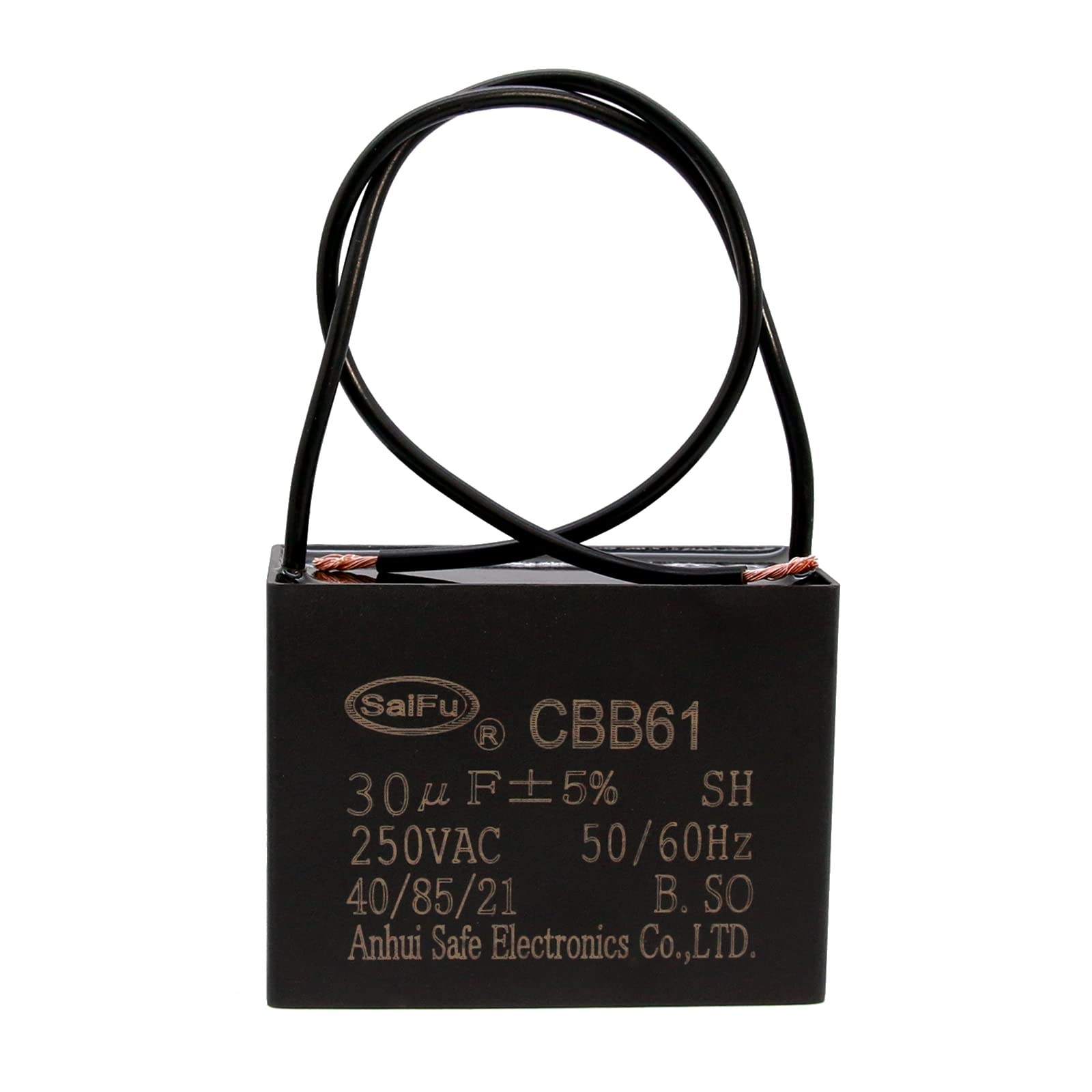 Akzytue Cbb61 Capacitor 30Uf 250V Ac Ceiling Fan 2 Wire 50/60Hz For Starting Electric Fan Generator Pump Motor