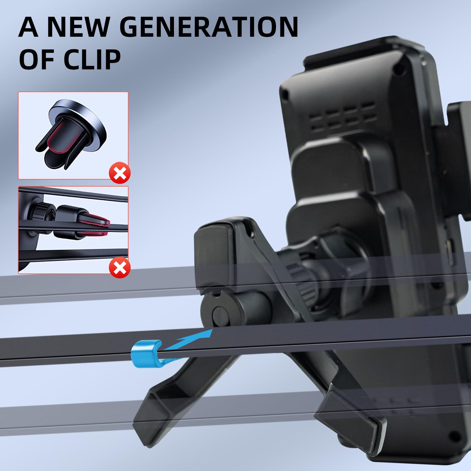 Tzzpl Car Phone Holder, Ultra Stable Dashboard Air Vent Cell Phone Car Mount, 15 Watt Dual Coil Wireless Fast Charger, Rotating