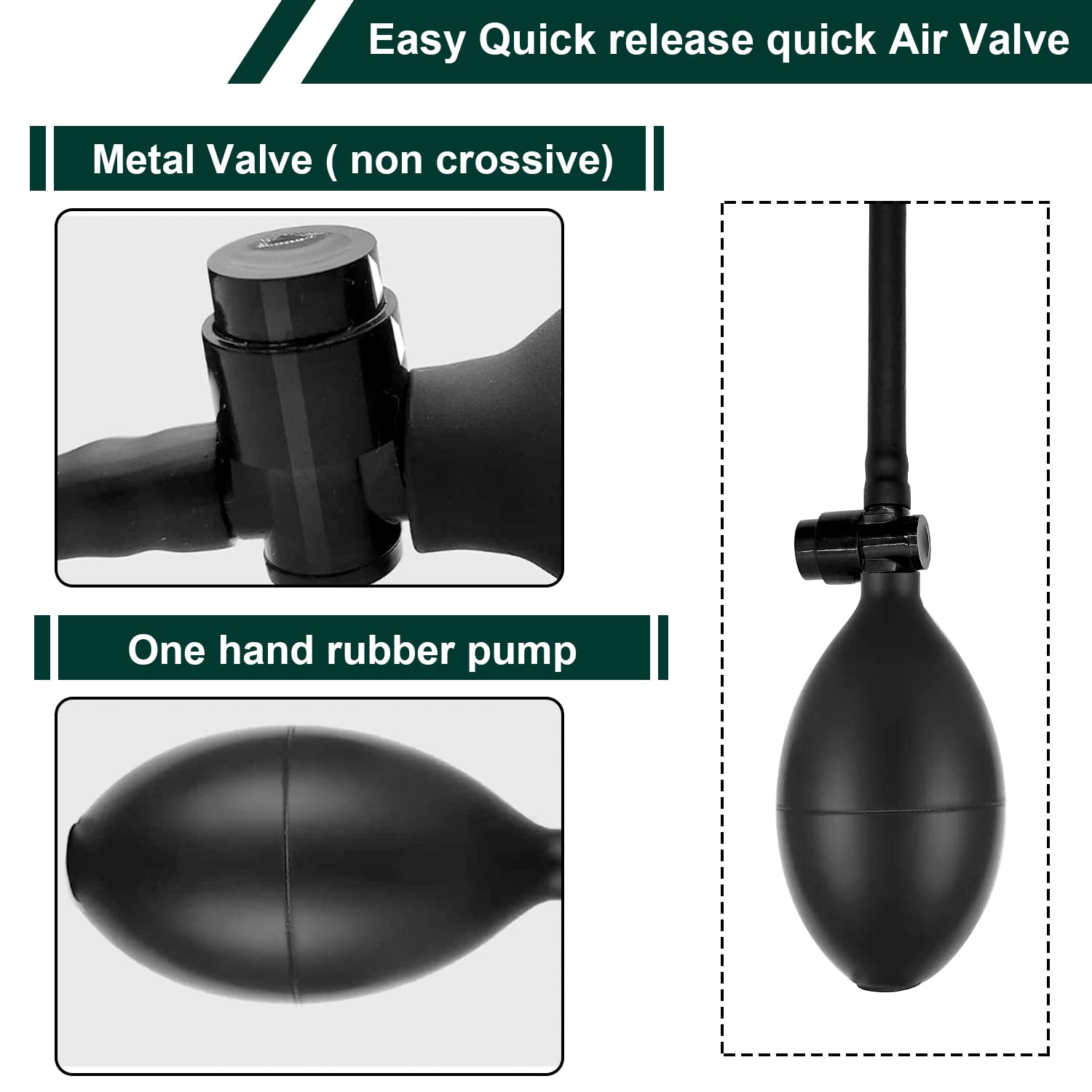 Dinana Air Wedge Bag, 3 Pack Commercial Grade Air Wedge Bag Pump Professional Leveling Kit & Alignment Tool For Cabinet, Applian