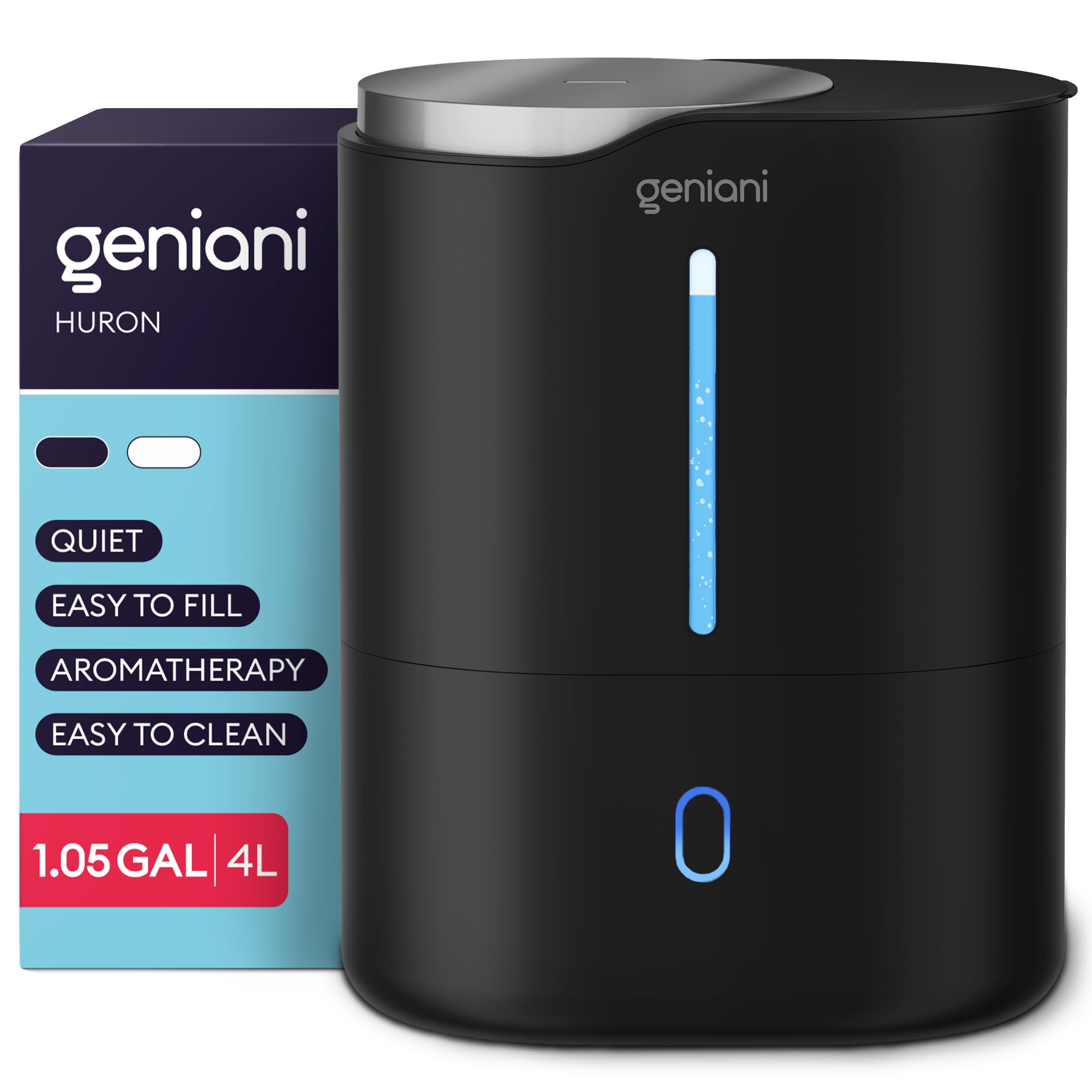 Geniani Cool Mist Air Humidifiers For Bedroom, Plants, And Large Rooms   Quiet Humidifiers For Baby Room With Auto Shut Off & Ni